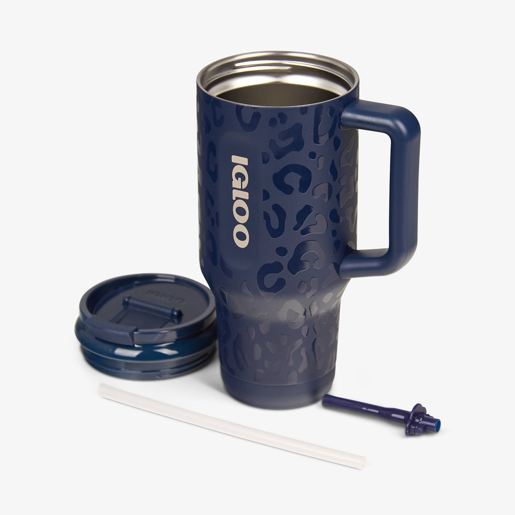 NFL 32 Oz Leopard Flip ‘n’ Sip Travel Mug O8 - Cowboys - Product View