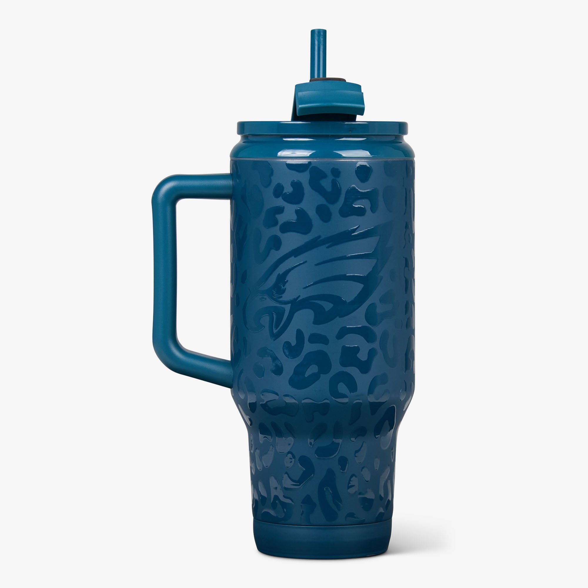 NFL 32 Oz Leopard Flip ‘n’ Sip Travel Mug O8 - Eagles - Product View