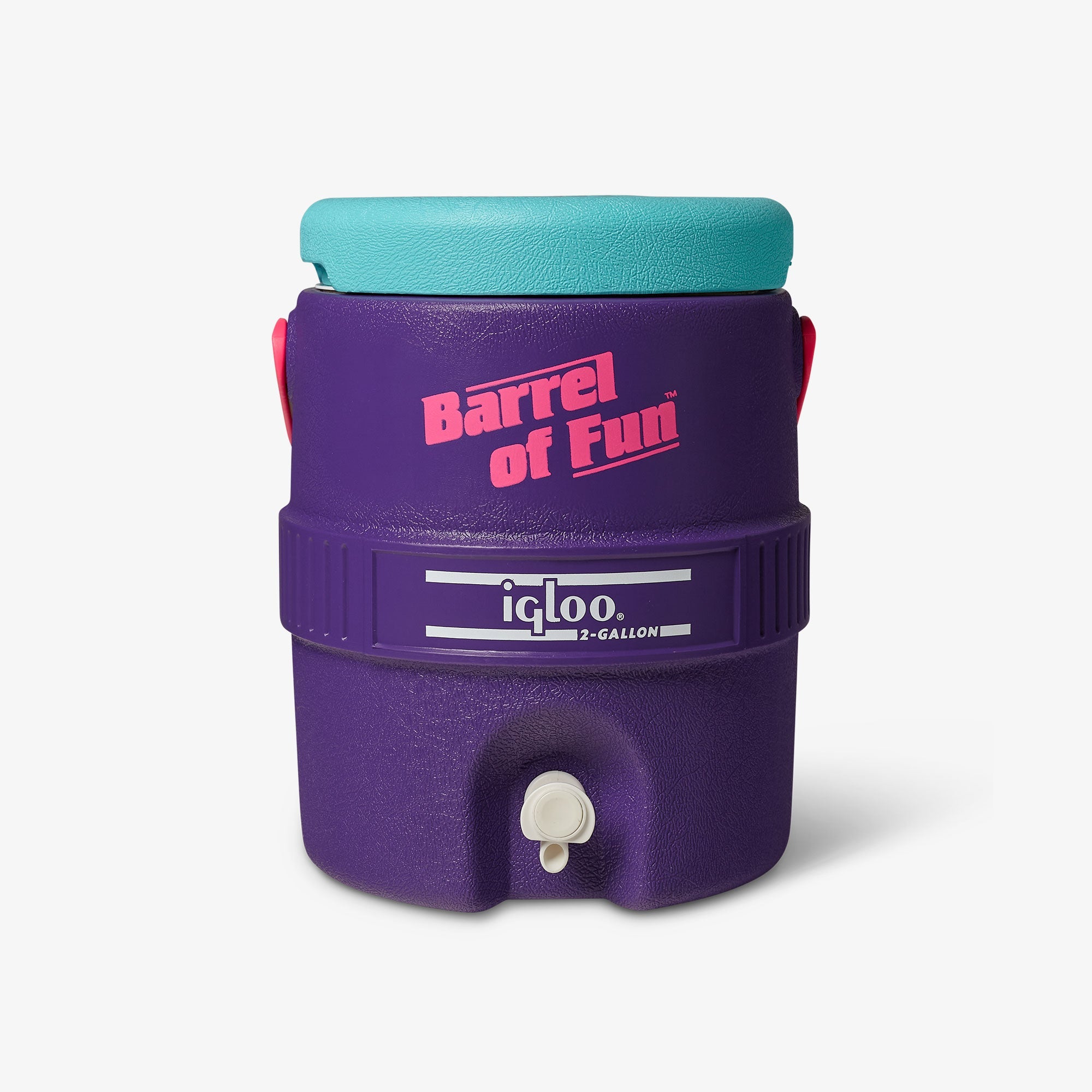 Retro Barrel of Fun 2 Gallon Jug O5 - Purple - Front View