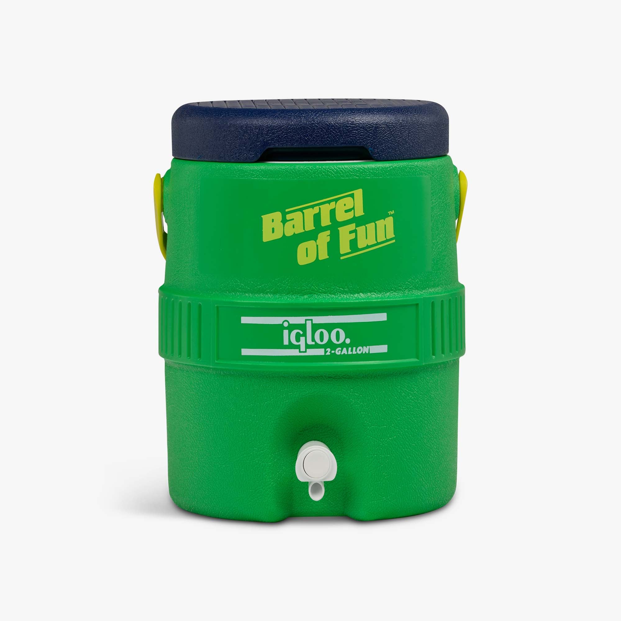 Retro Barrel of Fun 2 Gallon Jug O5 - Whistle Green - Front View