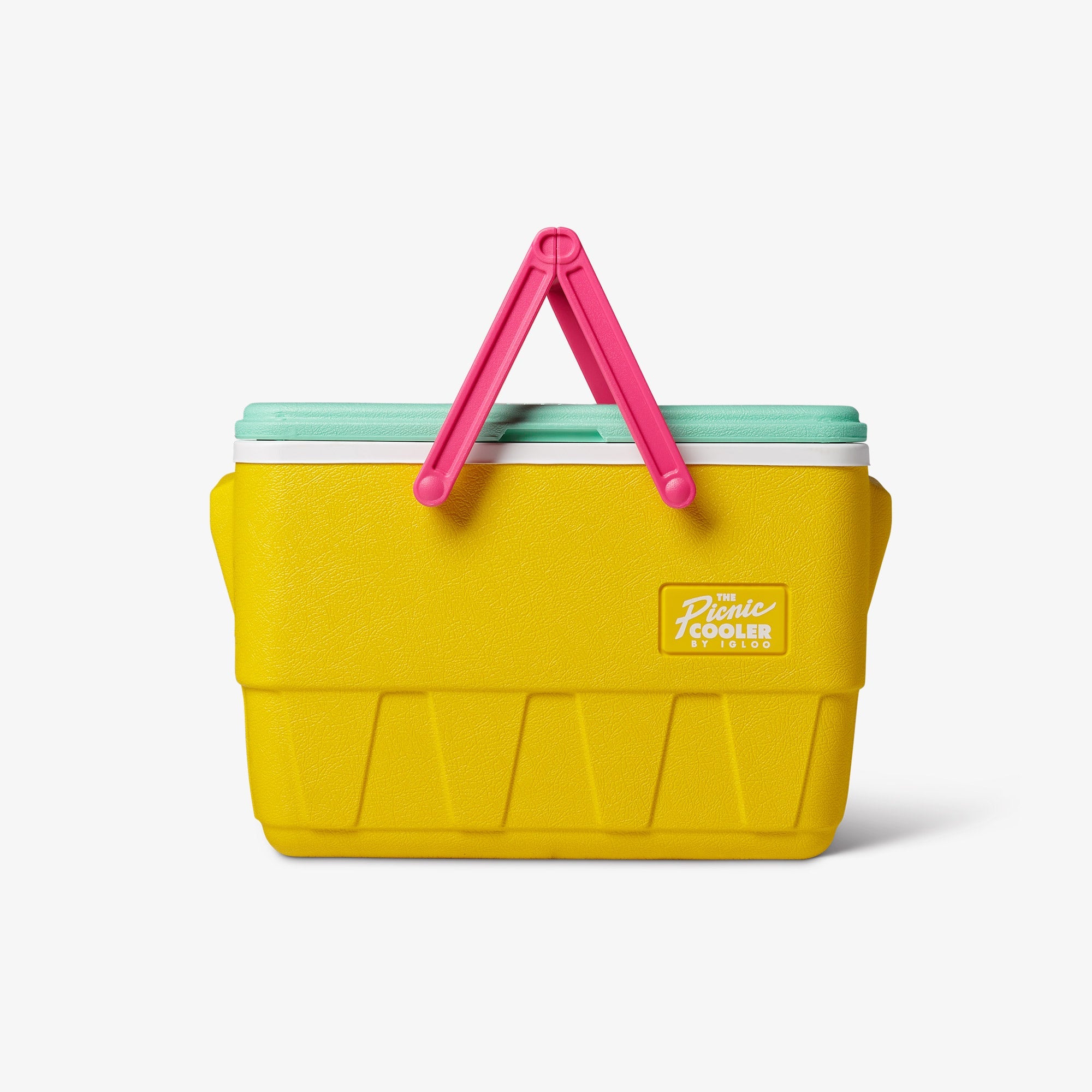 Retro Picnic Basket 25 Qt Cooler B2 - Yellow - Product View