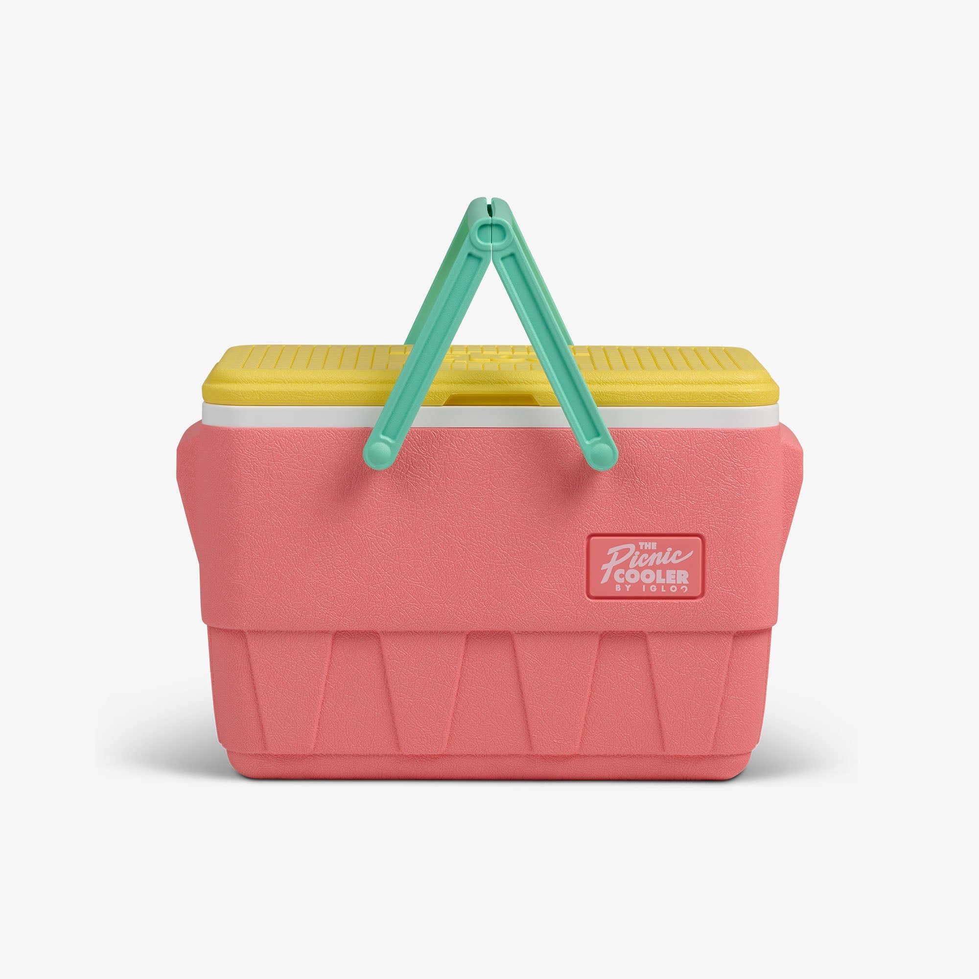 Retro Picnic Basket 25 Qt Cooler B2 - Flamingo - Strap View