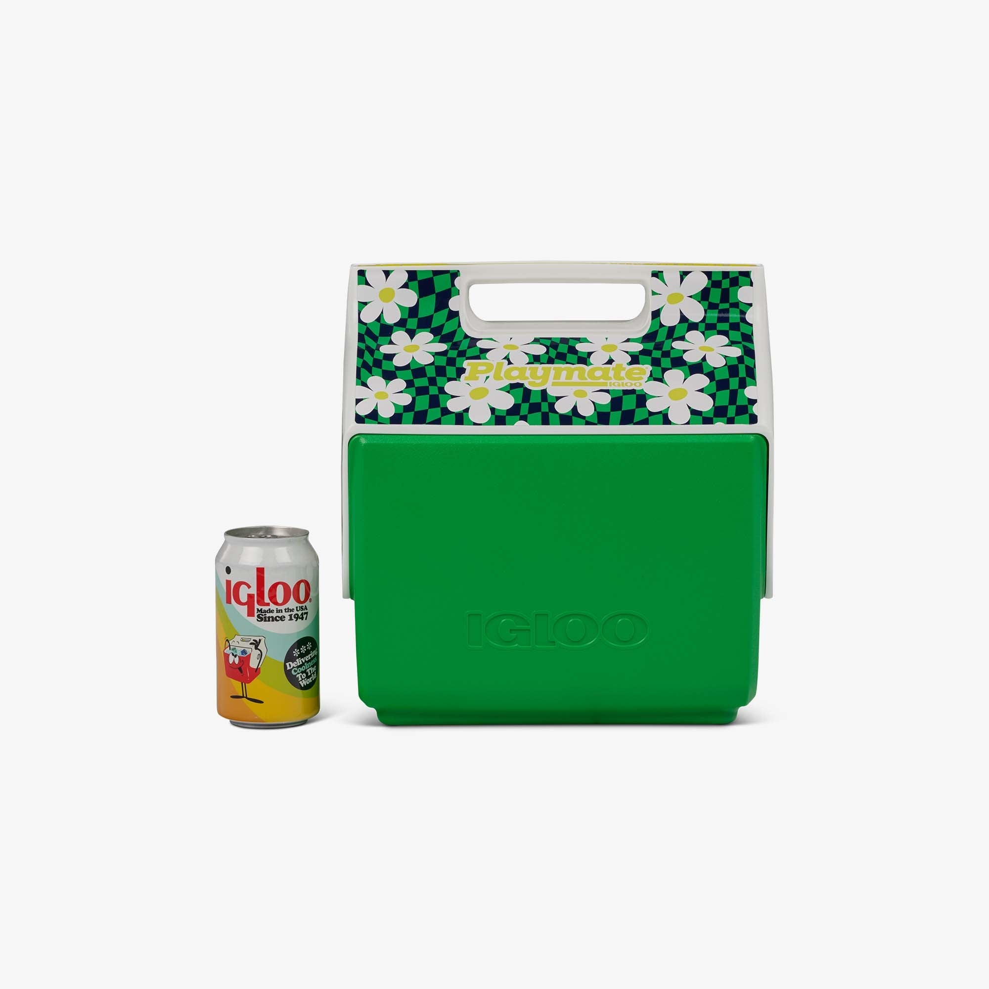 Retro Little Playmate 7 Qt Cooler G6 - Psychedelic Daisy - Size View