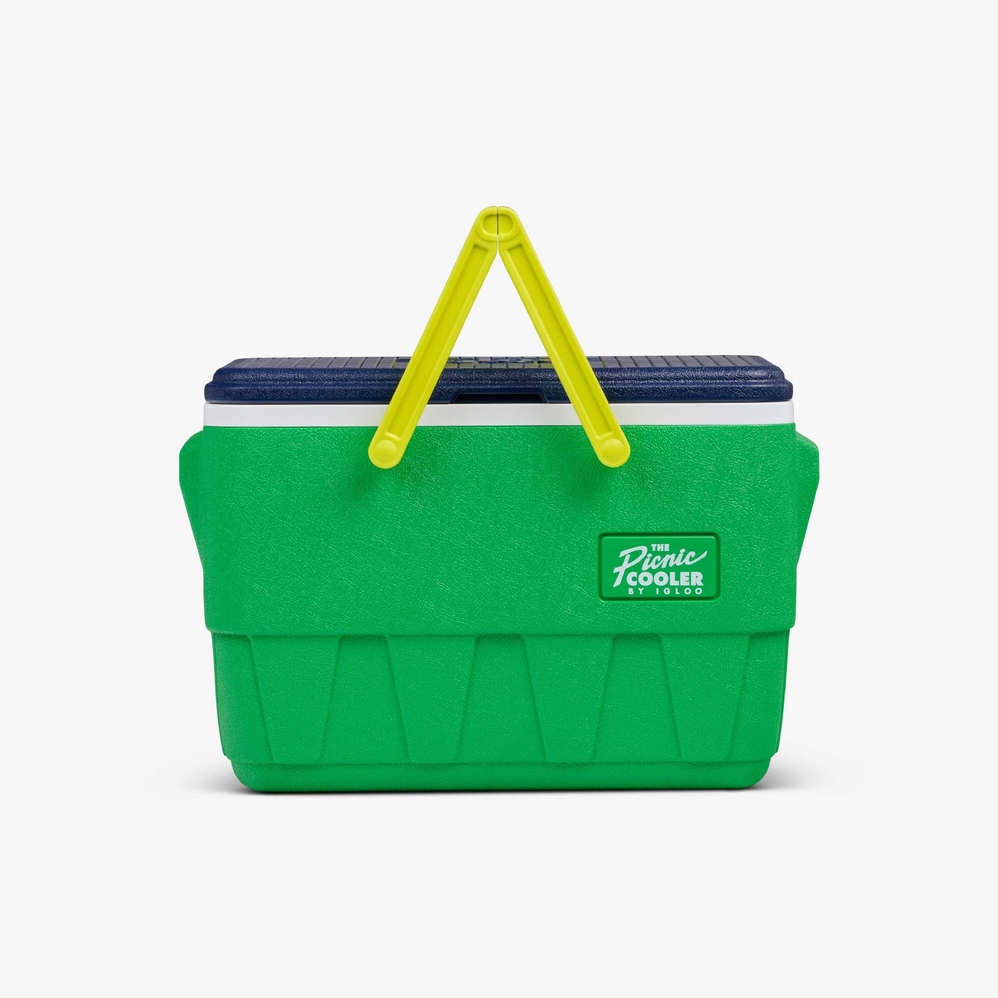 Retro Picnic Basket 25 Qt Cooler B2 - Whistle Green - Front View