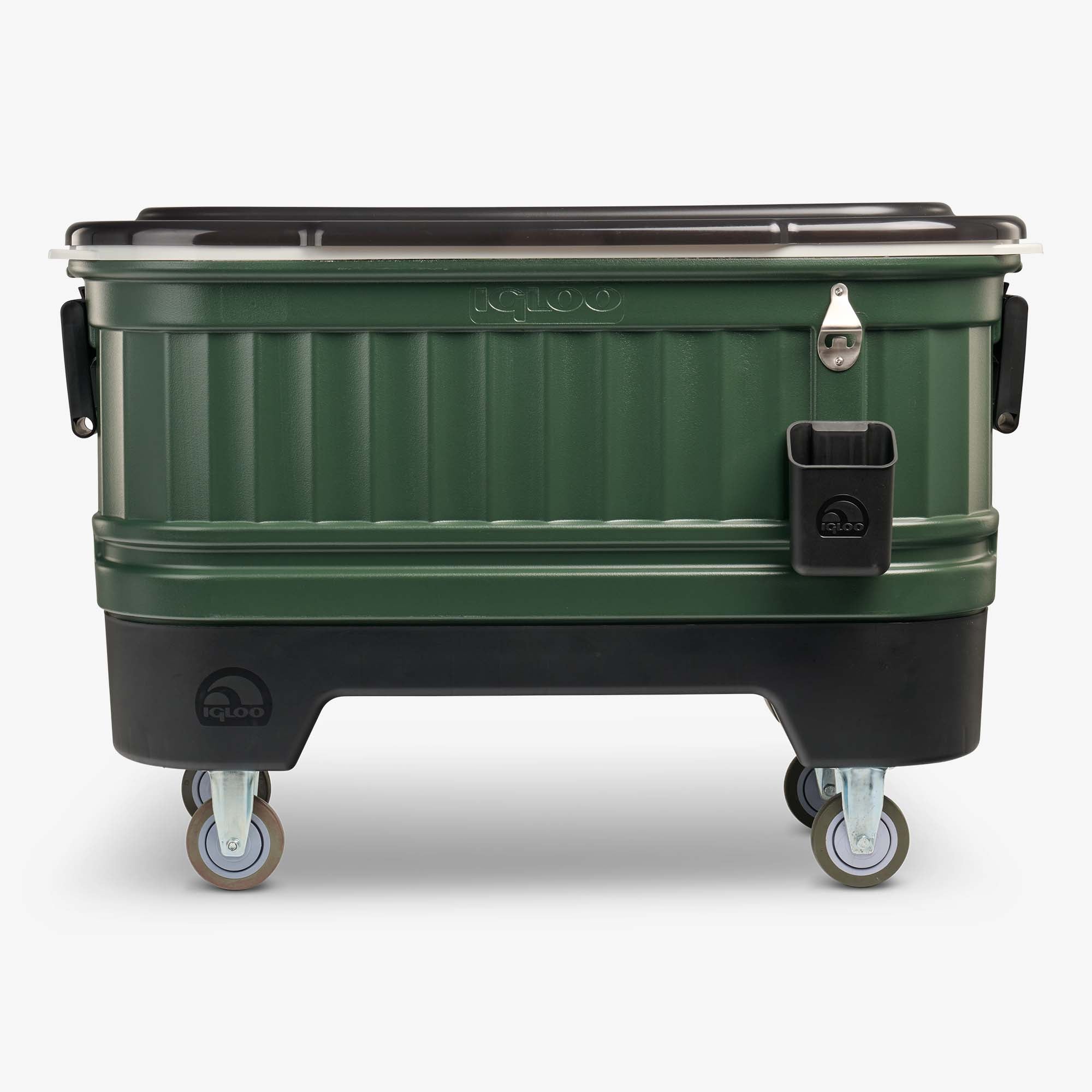 Party Bar 125 Qt Cooler F5 - Oil Green - Front View