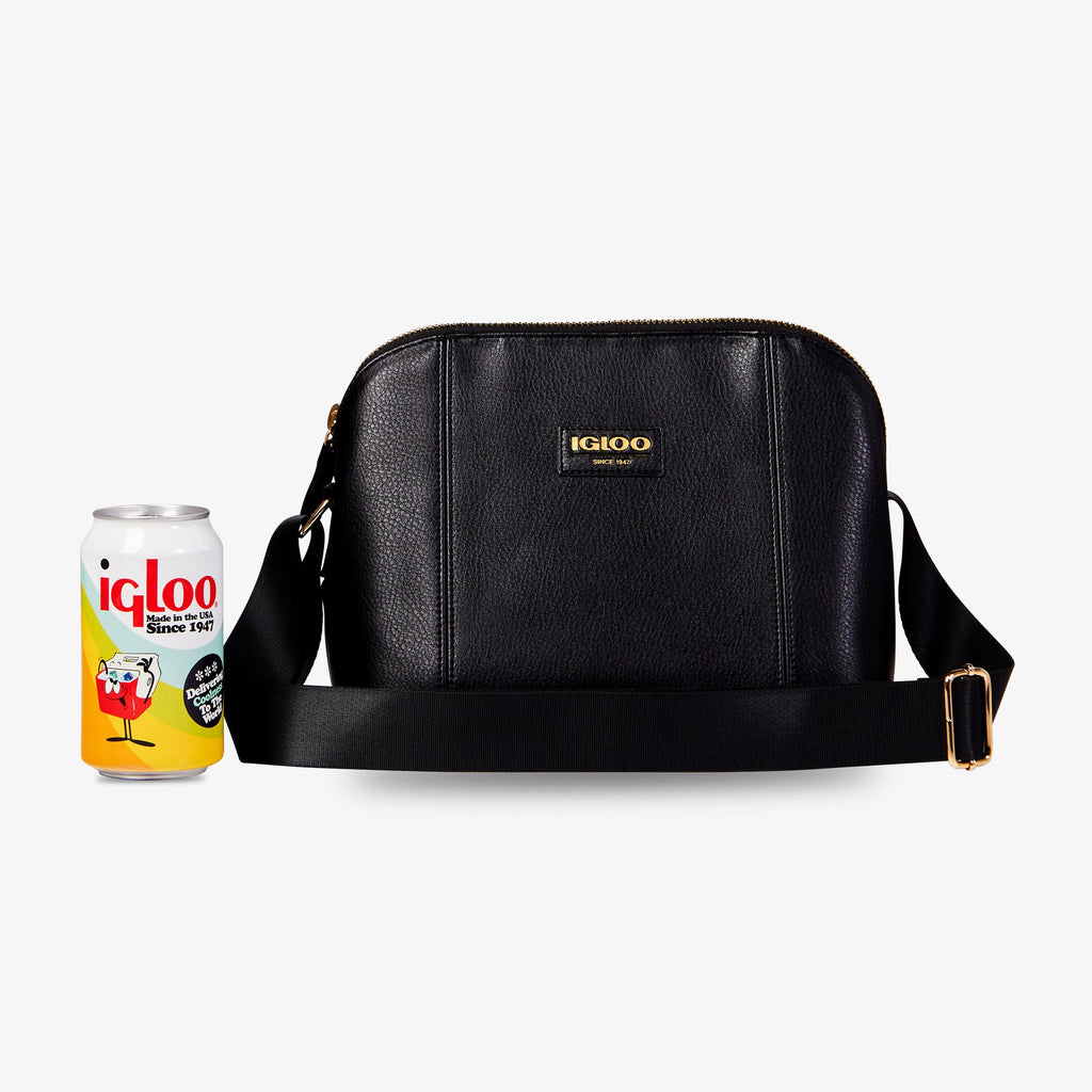 Igloo Luxe® Crossbody Cooler Bag C5 - Black - Size View
