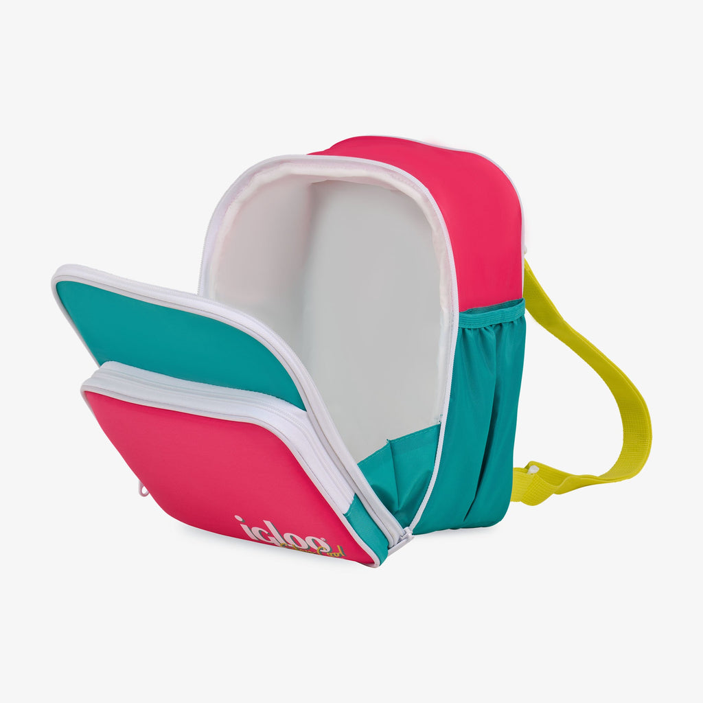 Retro Mini Convertible Backpack E7 - Jade - Open View