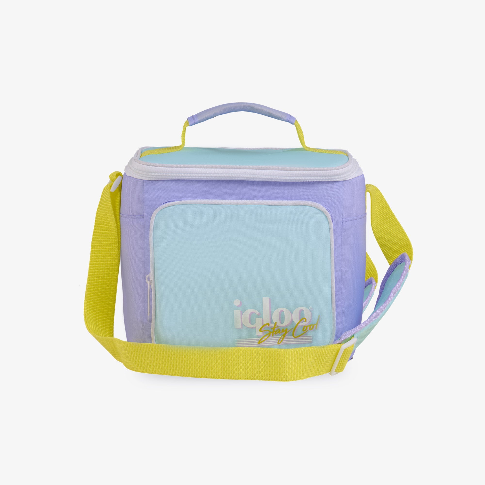 Retro Square Lunch Bag P2 - Lilac - Front View