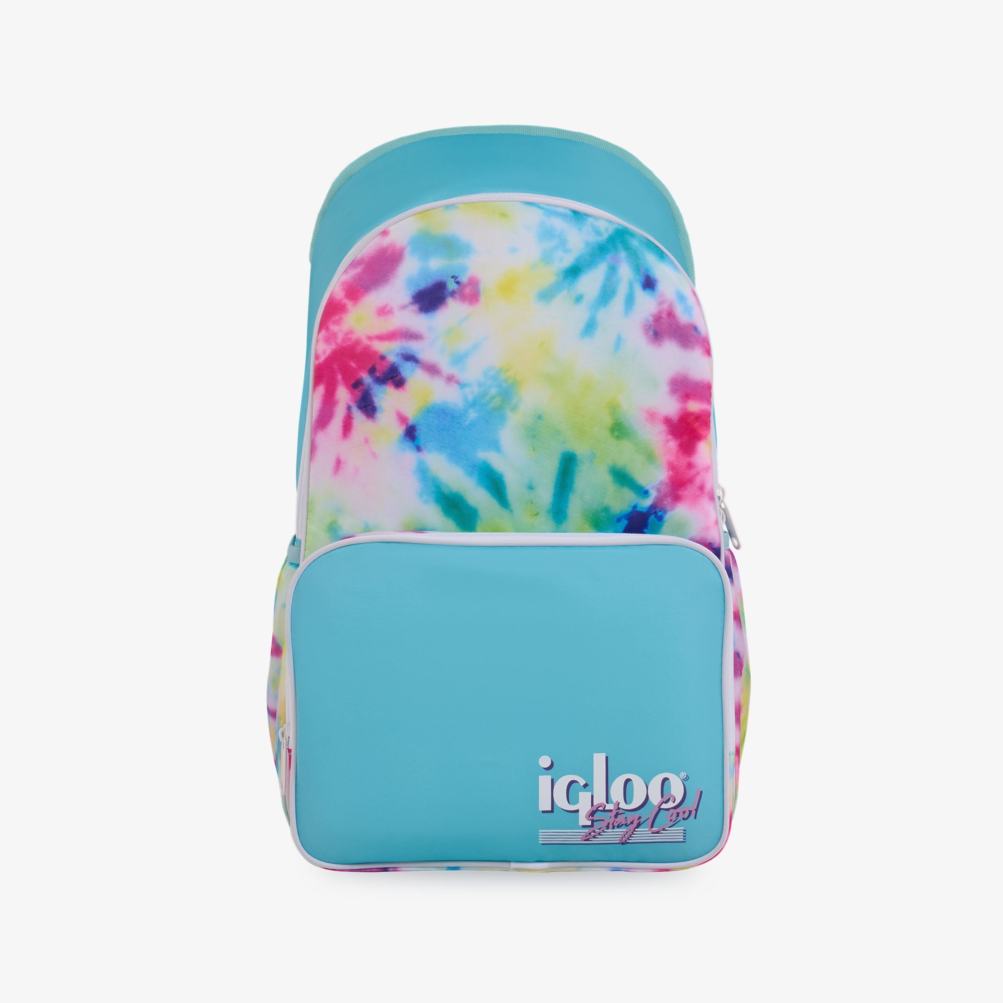 Retro Backpack Cooler N9 - Tie-Dye - Front View