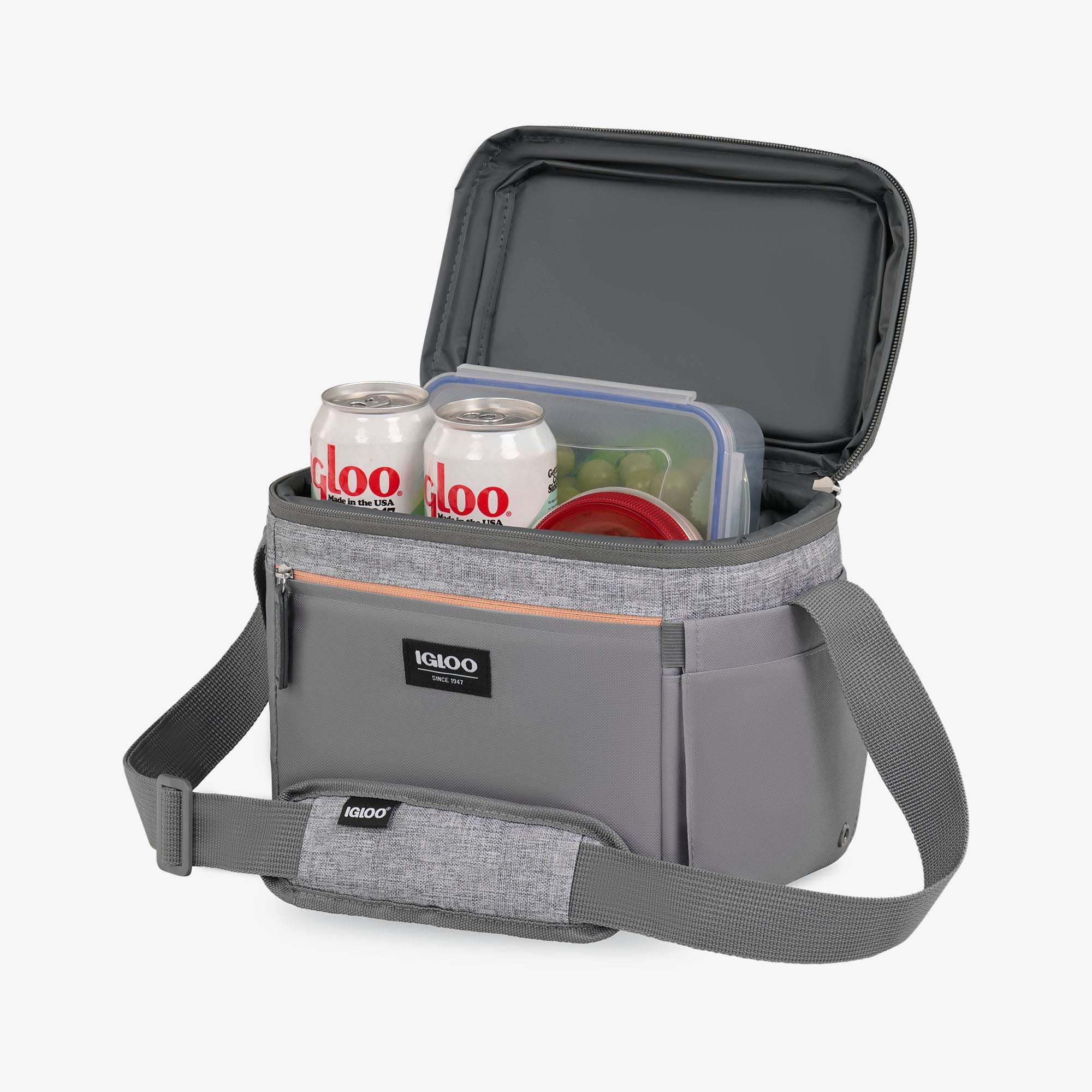 Everyday Lunch Rounded Cube Cooler Bag B3 - Gray - Product View