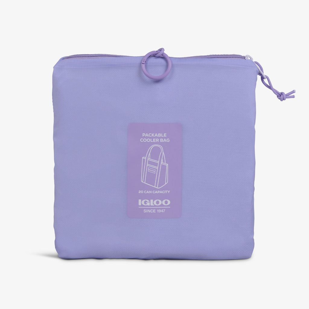 Packable Puffer 20-Can Cooler Bag V0 - Lilac - Product View