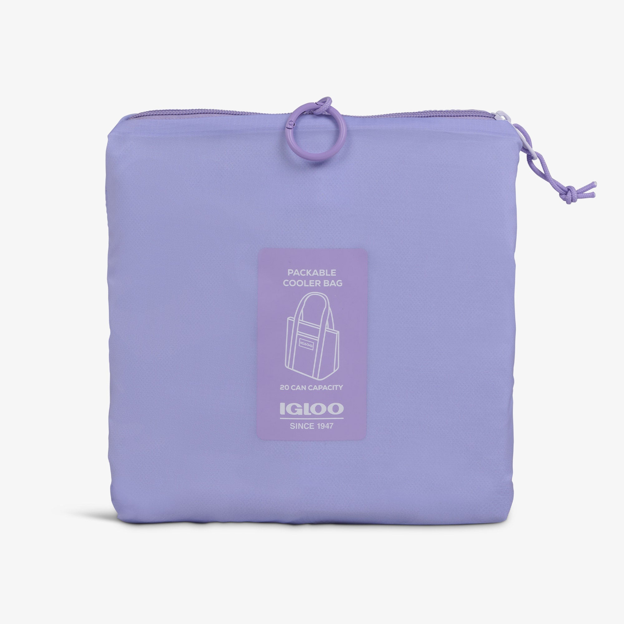 Packable Puffer 20-Can Cooler Bag V0 - Lilac - Product View