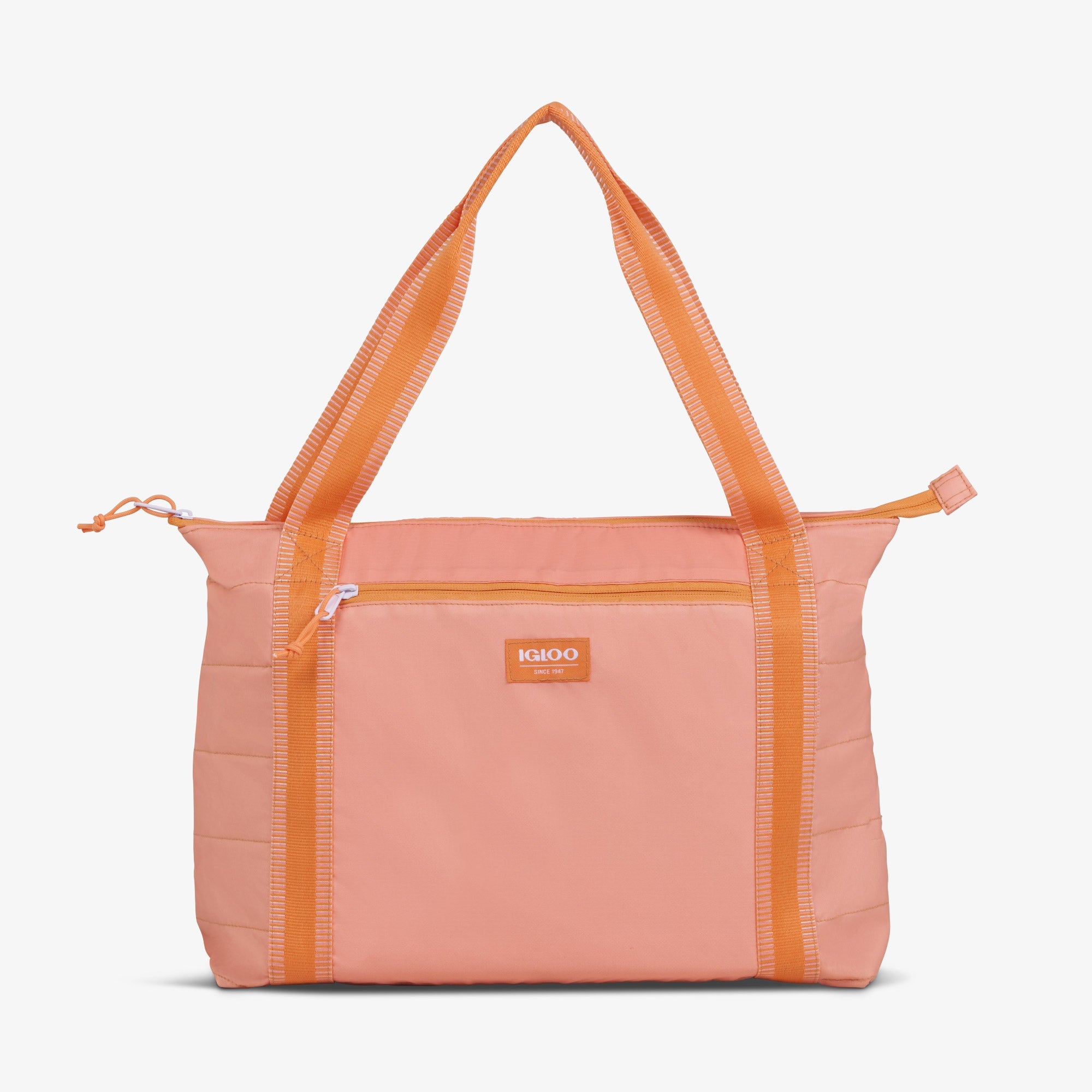 Packable Puffer 20-Can Cooler Bag V0 - Apricot - Front View