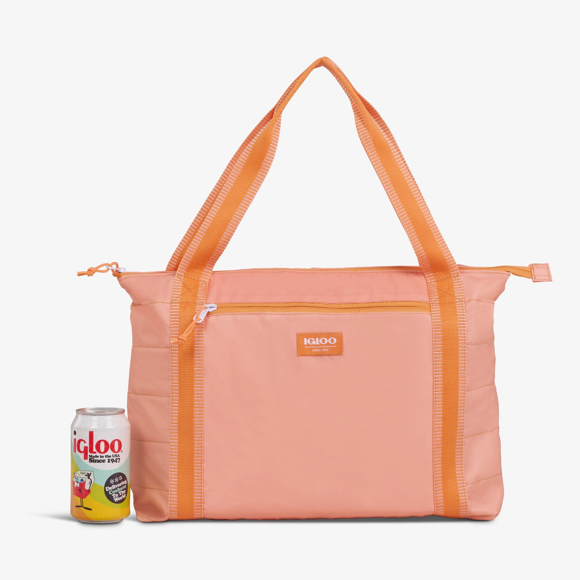 Packable Puffer 20-Can Cooler Bag V0 - Apricot - Size View