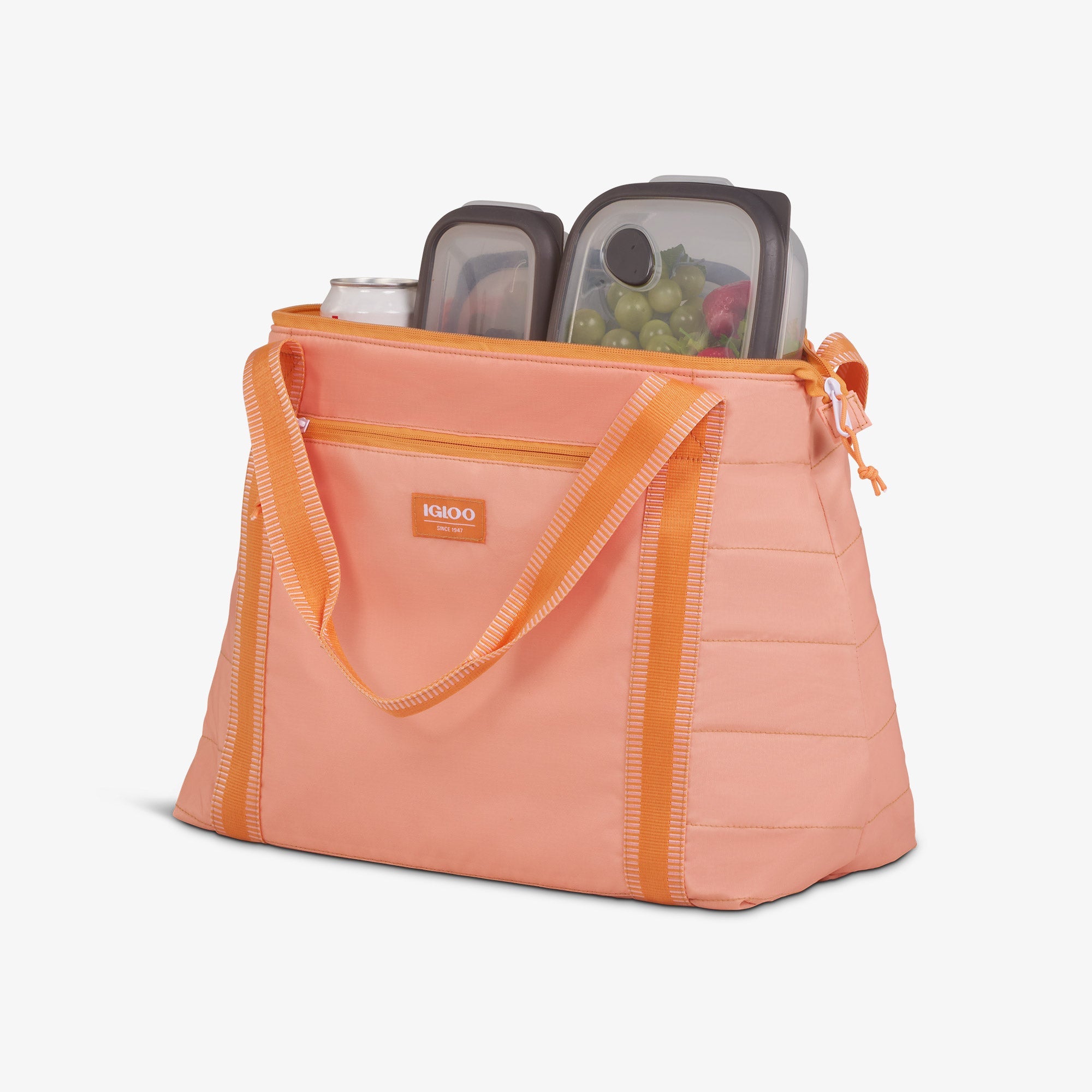 Packable Puffer 20-Can Cooler Bag V0 - Apricot - Product View
