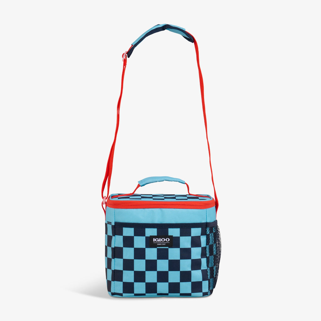 Kids Square Lunch Bag C6 - Checkers - Strap View
