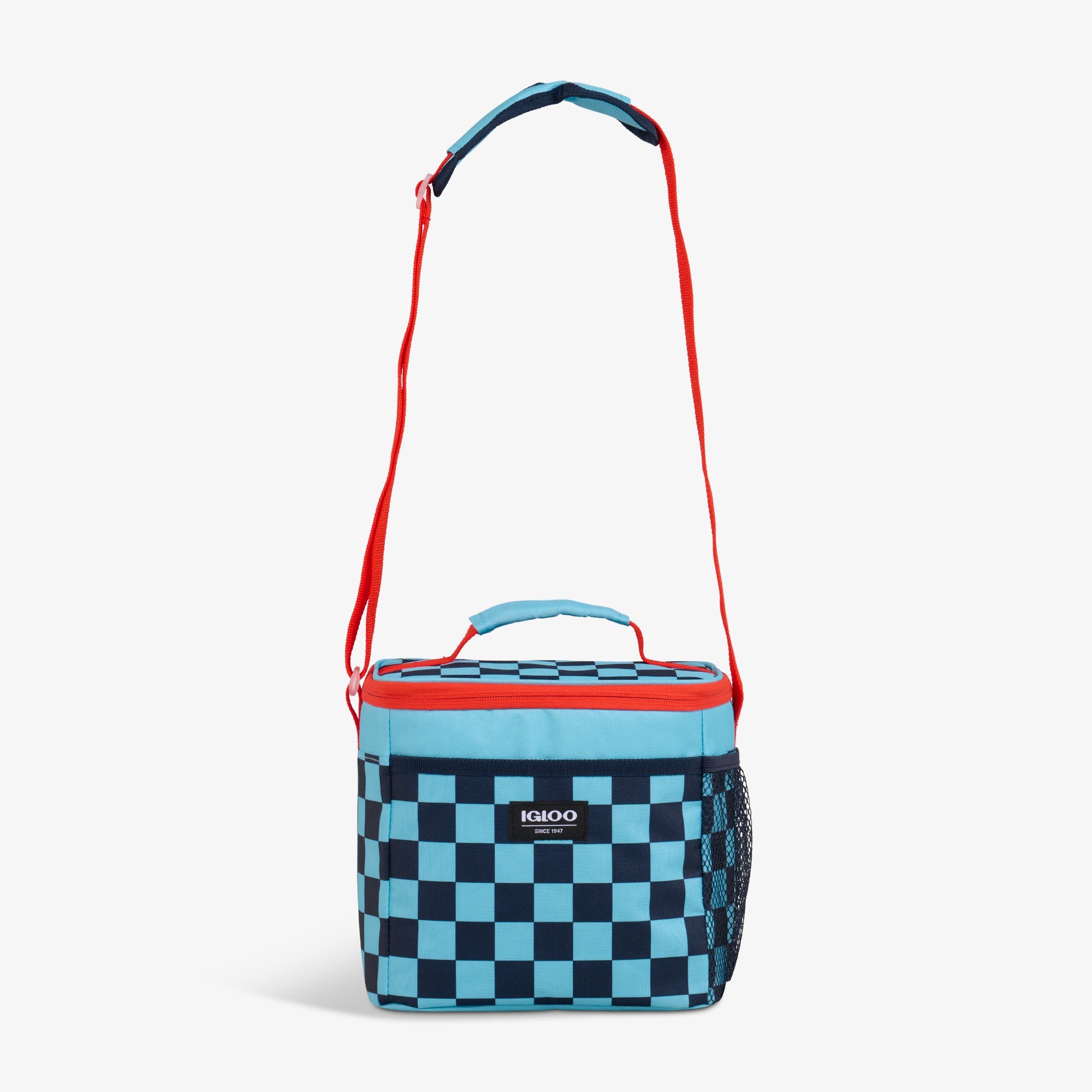 Kids Square Lunch Bag C6 - Checkers - Strap View