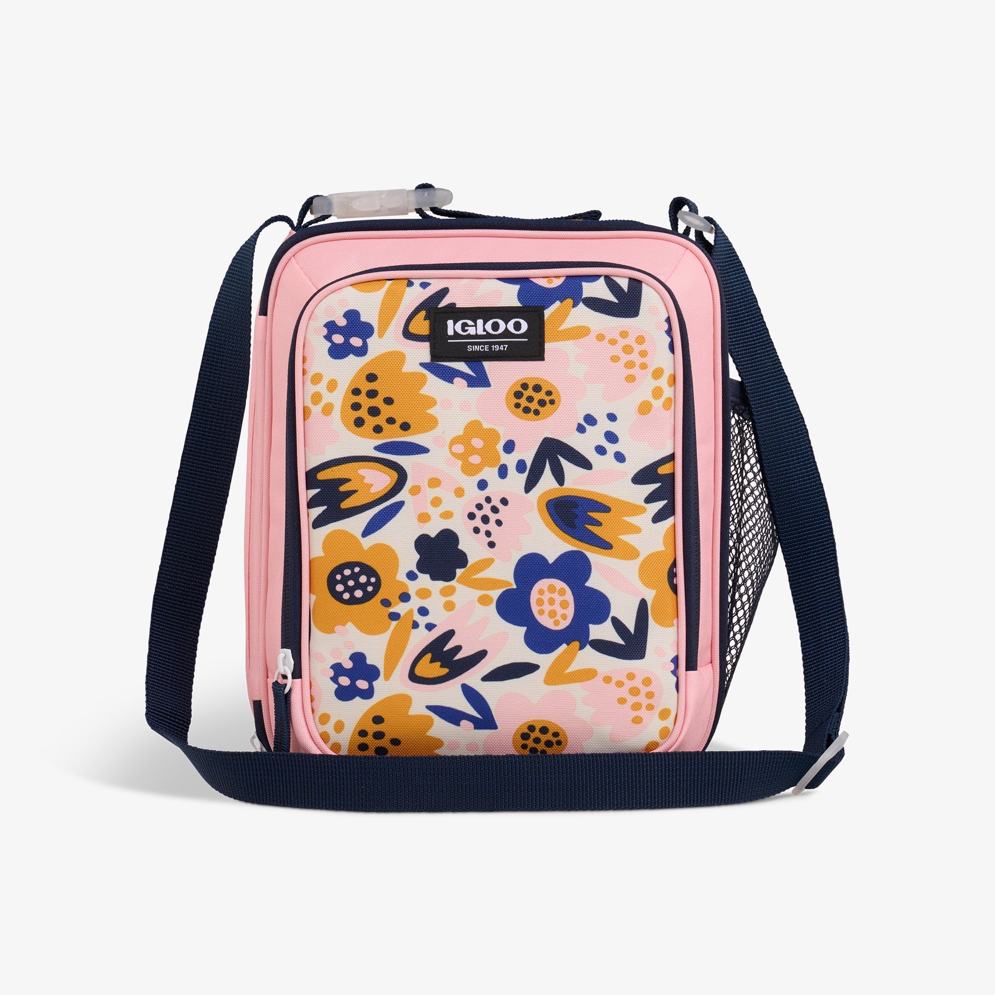 Kids Everyday Lunch Vertical Cooler Bag Y2 - Floral - Front View