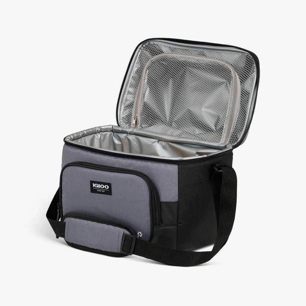Latitude Hardtop Gripper 22-Can Cooler Bag F2 - Carbonite - Open View