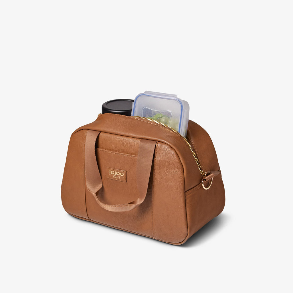 Igloo Luxe® Satchel Cooler Bag E4 - Cognac - Product View