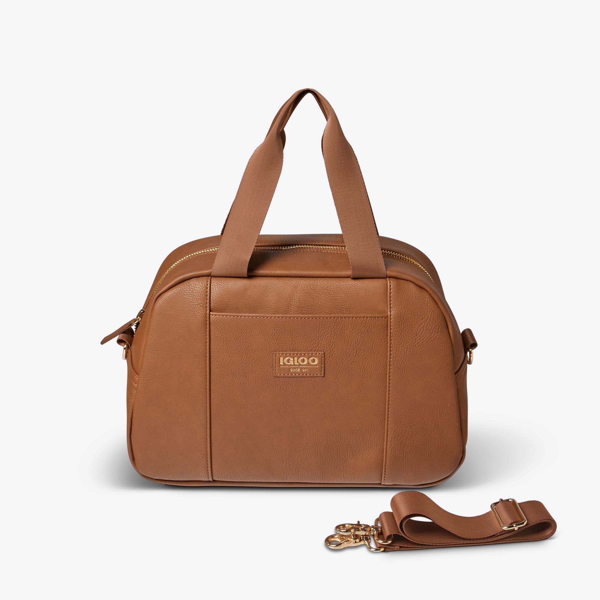 Igloo Luxe® Satchel Cooler Bag E4 - Cognac - Product View