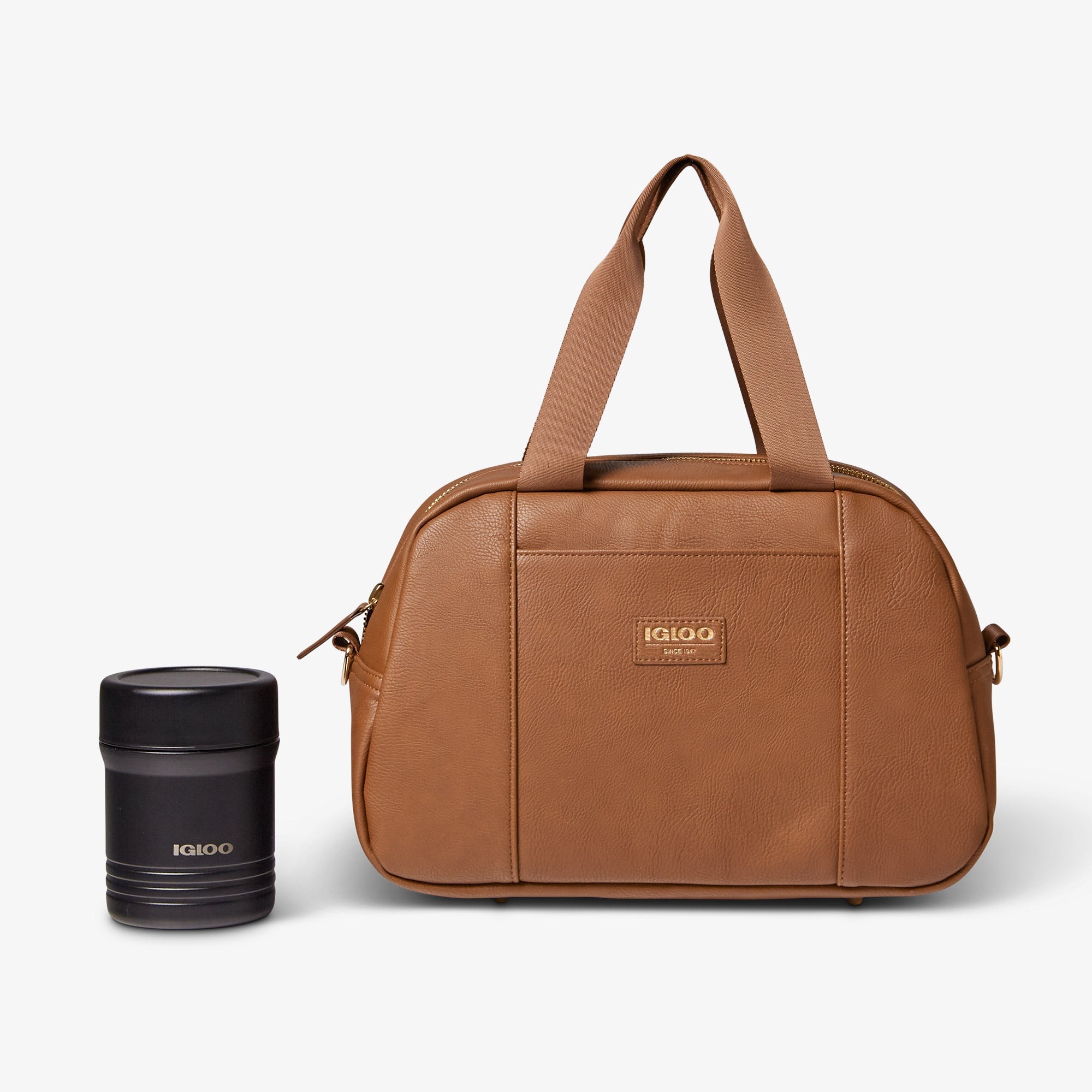 Igloo Luxe® Satchel Cooler Bag E4 - Cognac - Product View