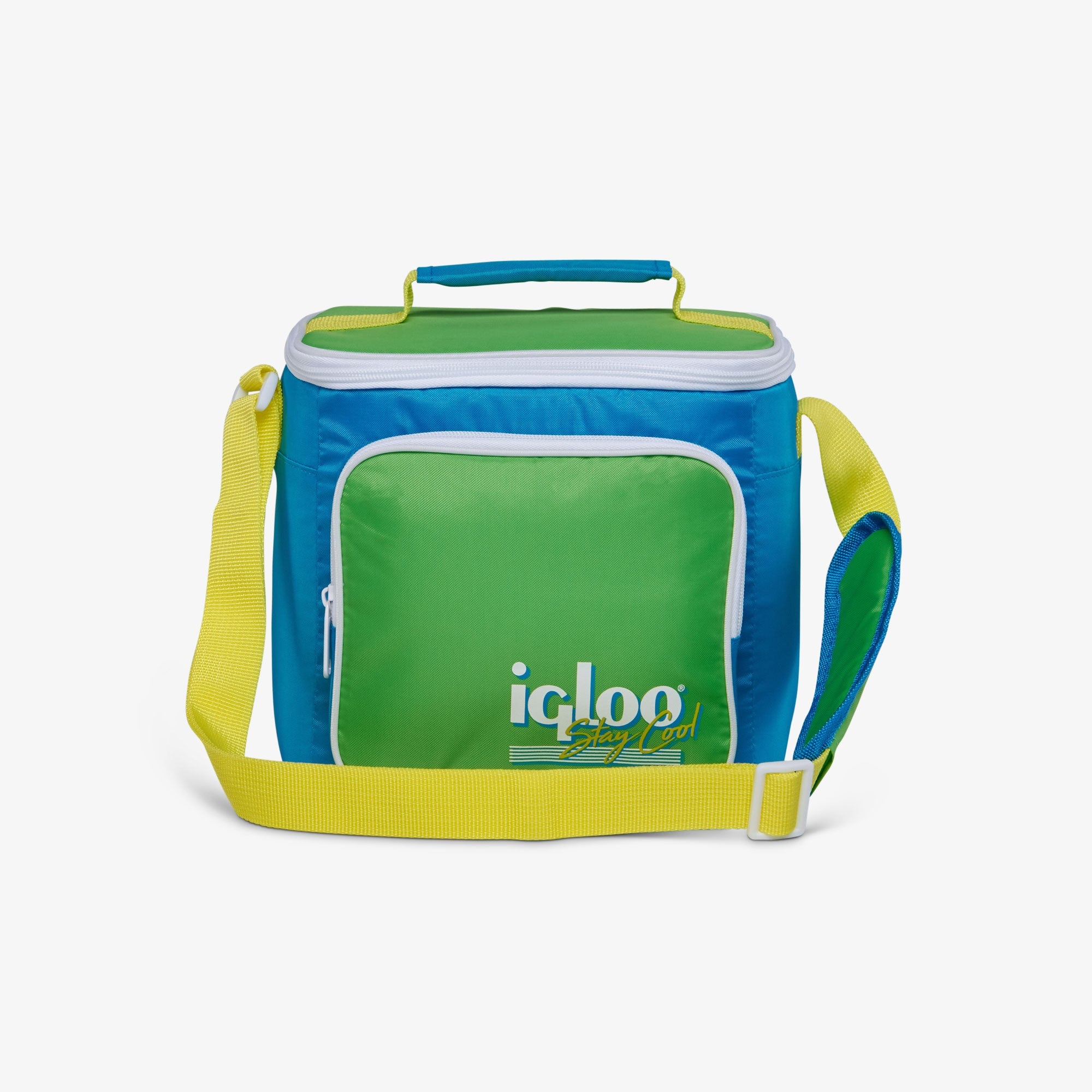 Retro Square Lunch Bag P2 - Fiesta Blue - Front View