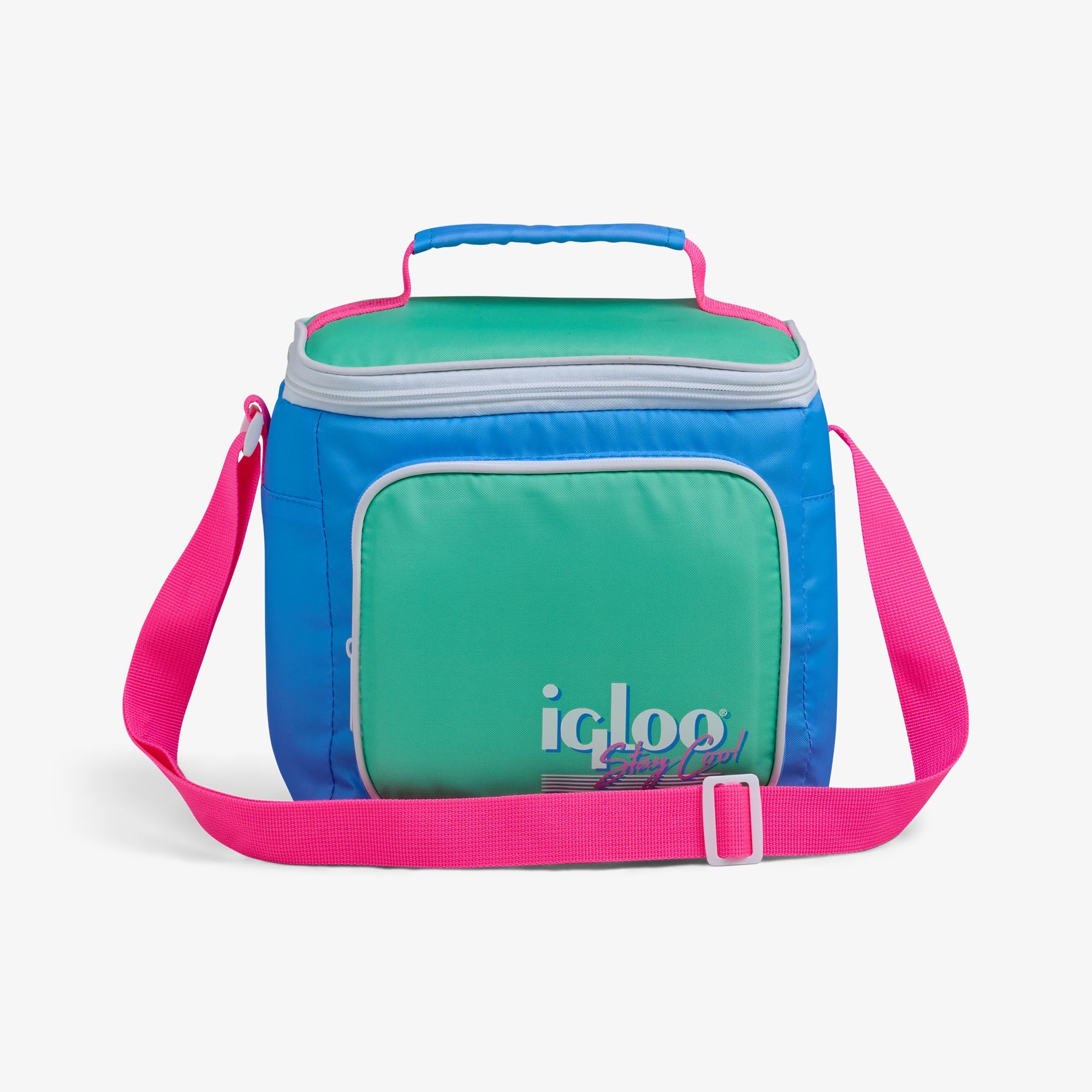 Retro Square Lunch Bag P2 - Carolina Blue - Front View