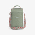 Floral MaxCold® DUO Vertical Crossbody Cooler Bag X2 - Sage - Front View