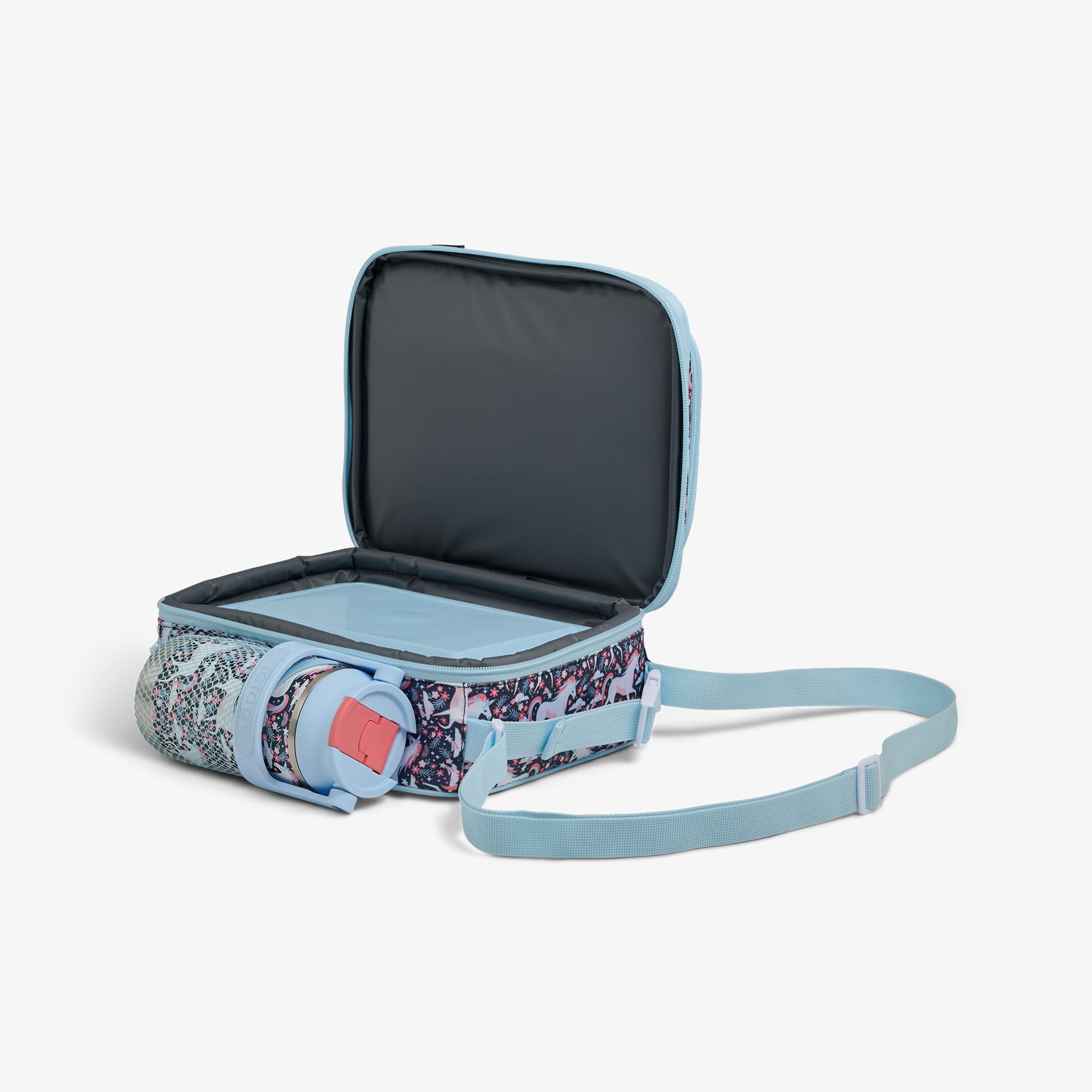 Kids Lunch Vertical Cooler + Bento Box N3 - Unicorns - Product View