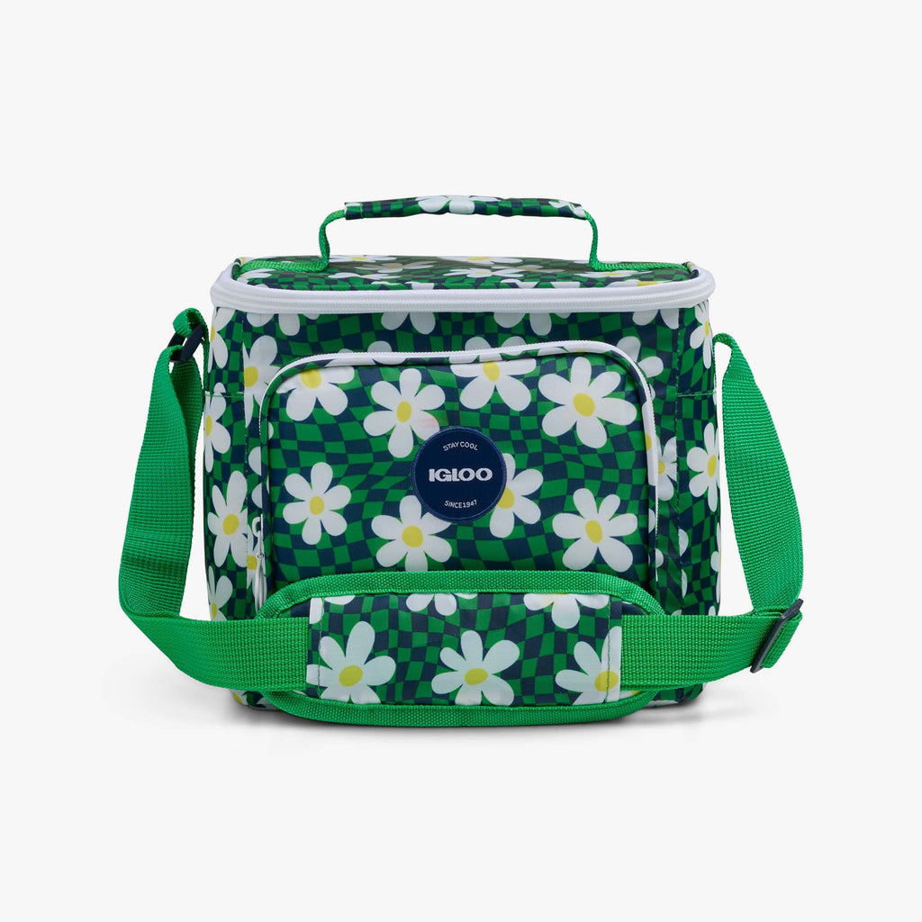 Retro Square Lunch Bag P2 - Psychedelic Daisy - Front View