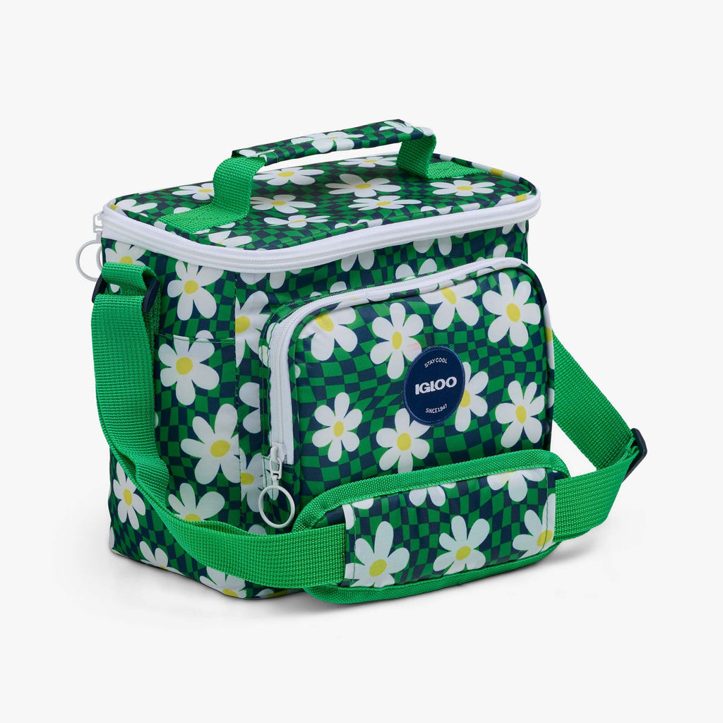 Retro Square Lunch Bag P2 - Psychedelic Daisy - Product View