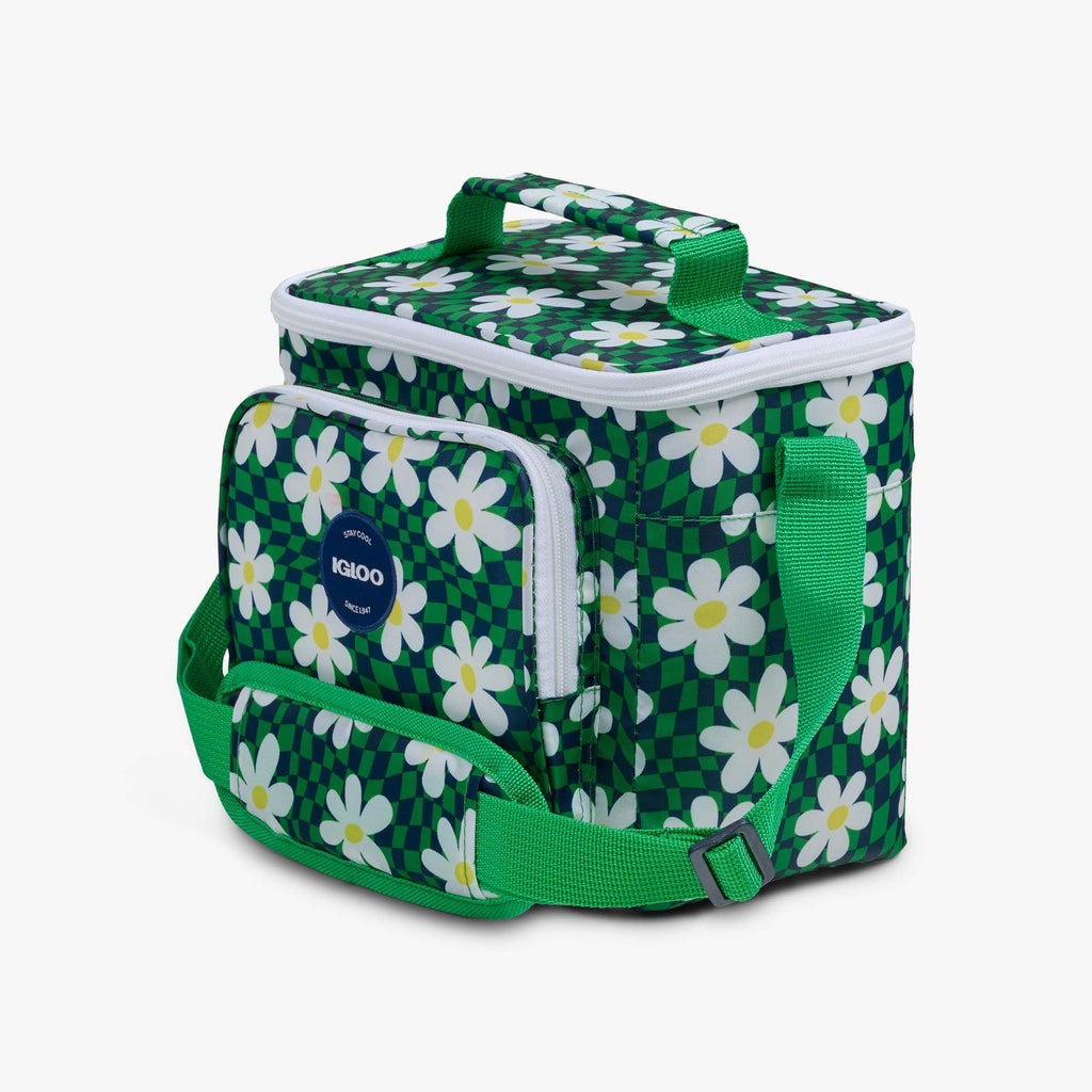 Retro Square Lunch Bag P2 - Psychedelic Daisy - Product View