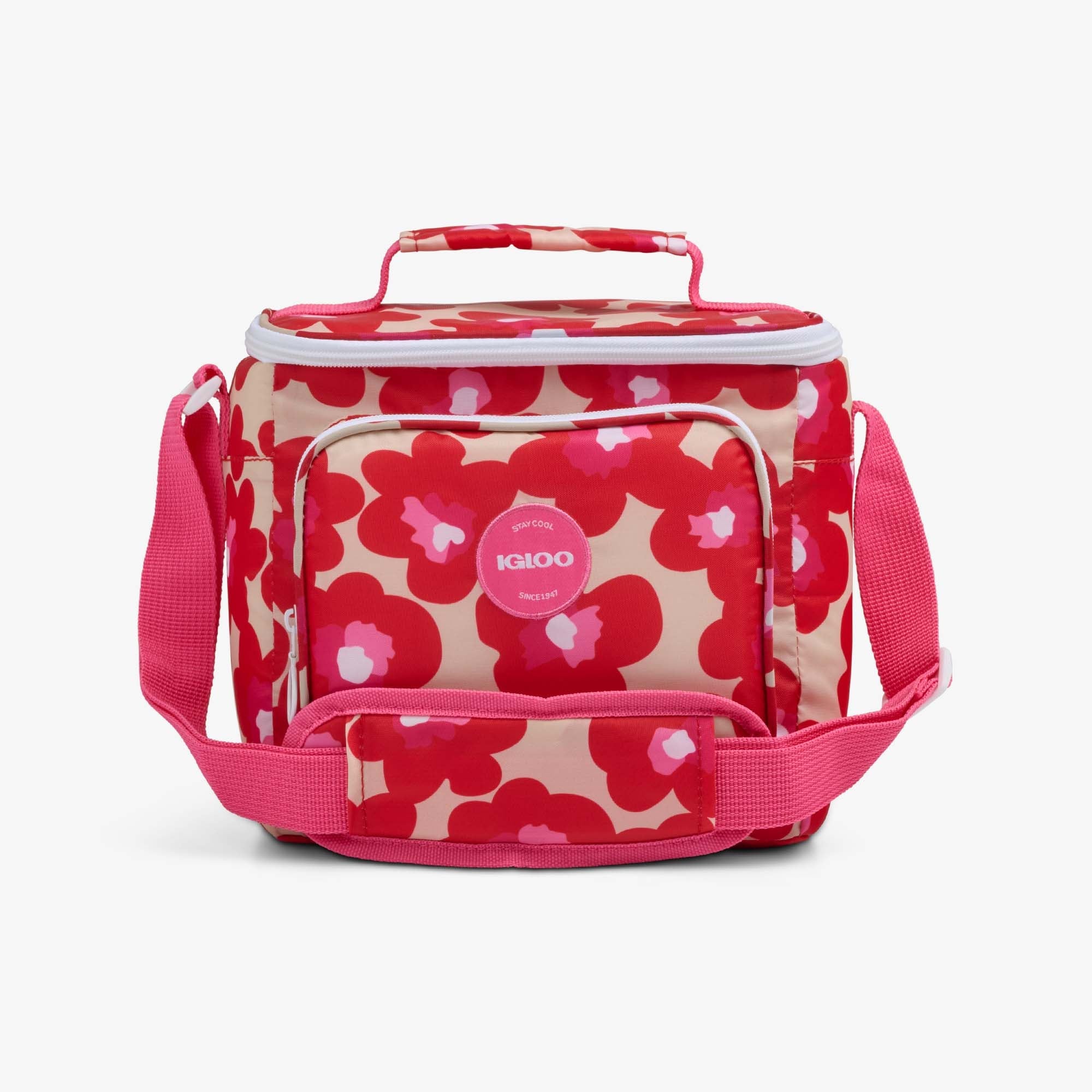 Retro Square Lunch Bag P2 - Mod Floral - Front View