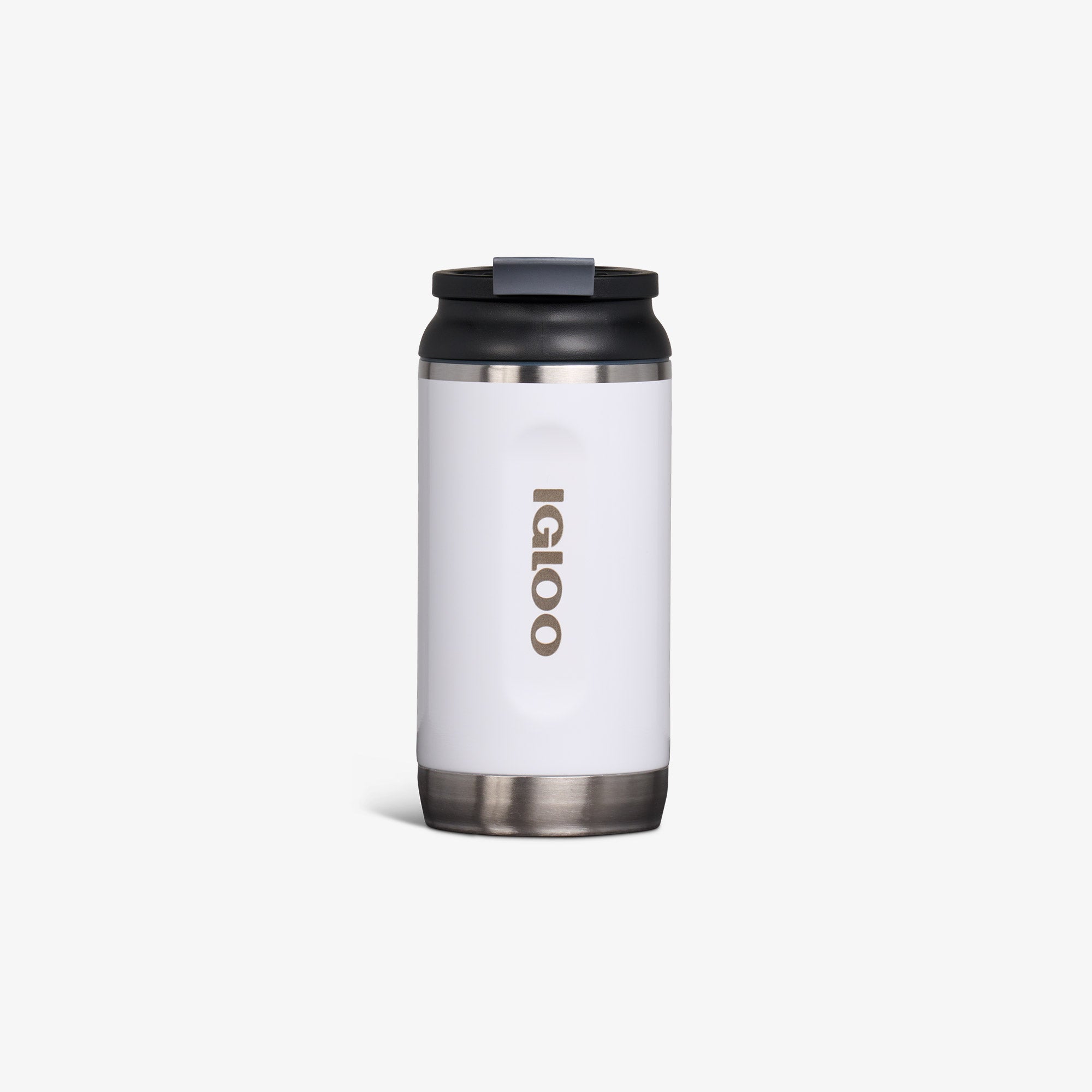 12 Oz Flip ‘n’ Sip Tumbler D3 - Gloss White - Front View
