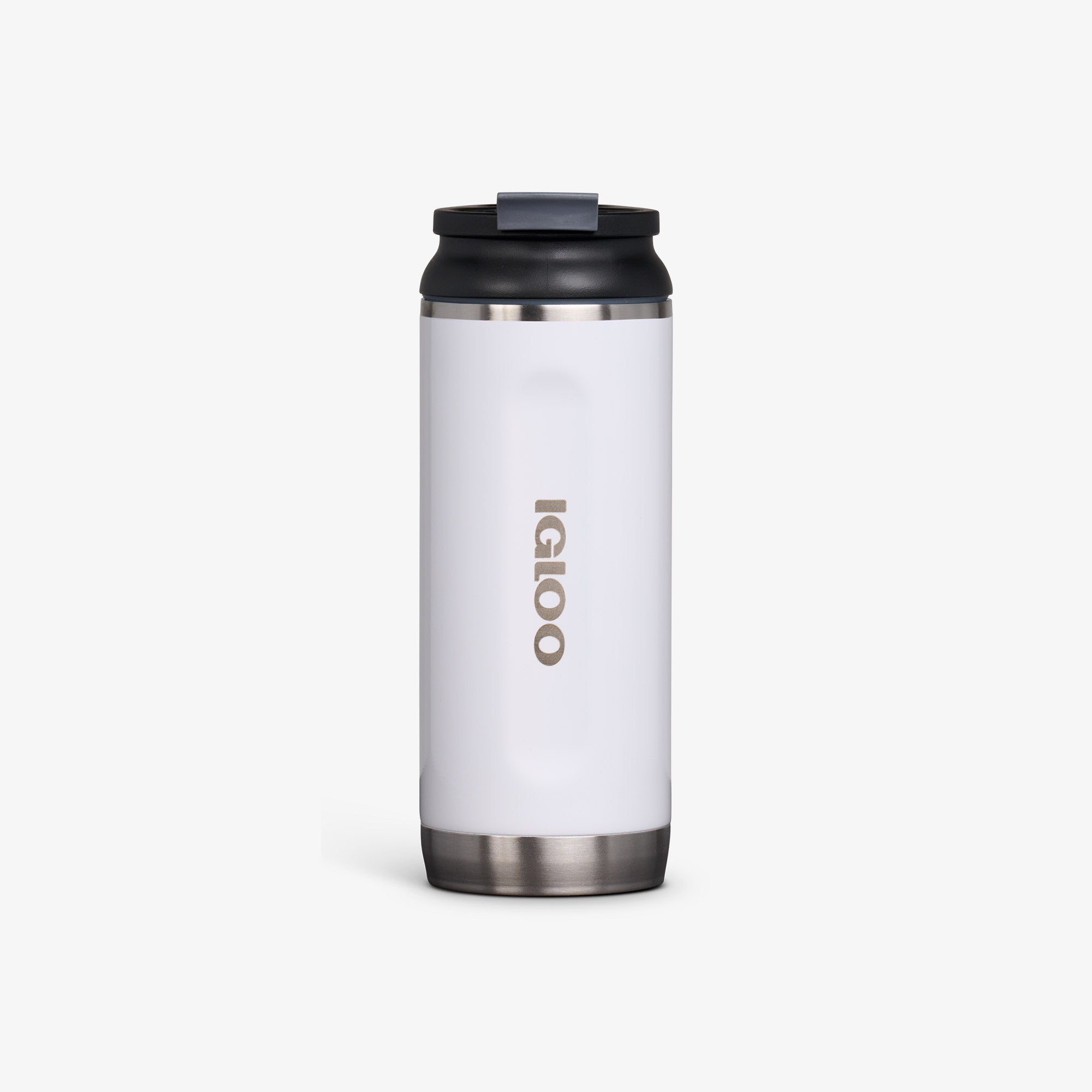 16 Oz Flip ‘n’ Sip Tumbler C1 - Gloss White - Front View