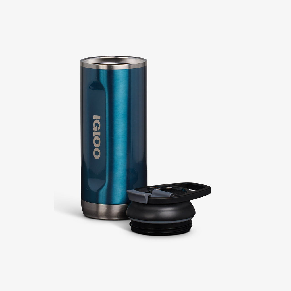 16 Oz Flip ‘n’ Sip Tumbler C1 - Gloss Modern Blue - Open View