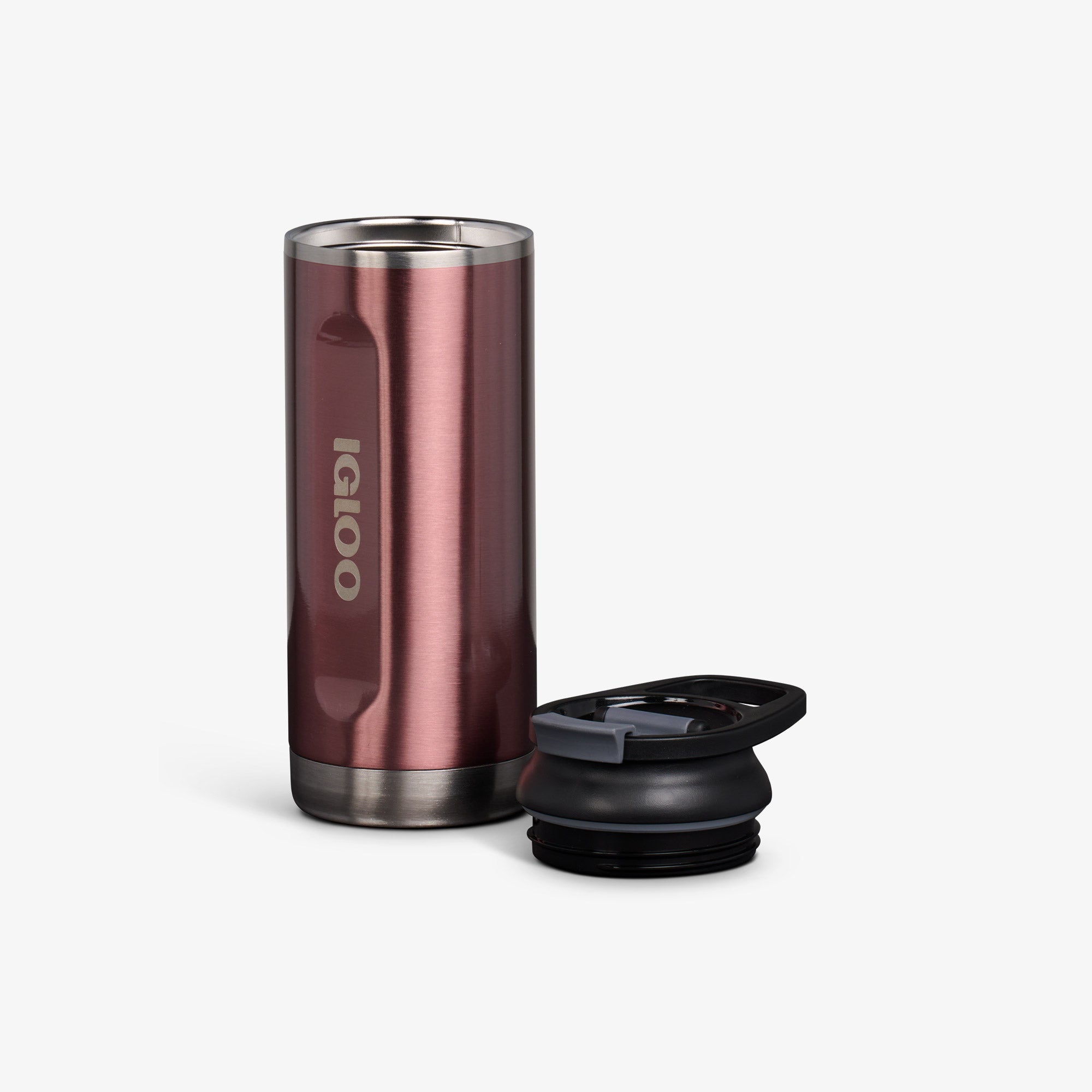 16 Oz Flip ‘n’ Sip Tumbler C1 - Gloss Flamingo - Open View