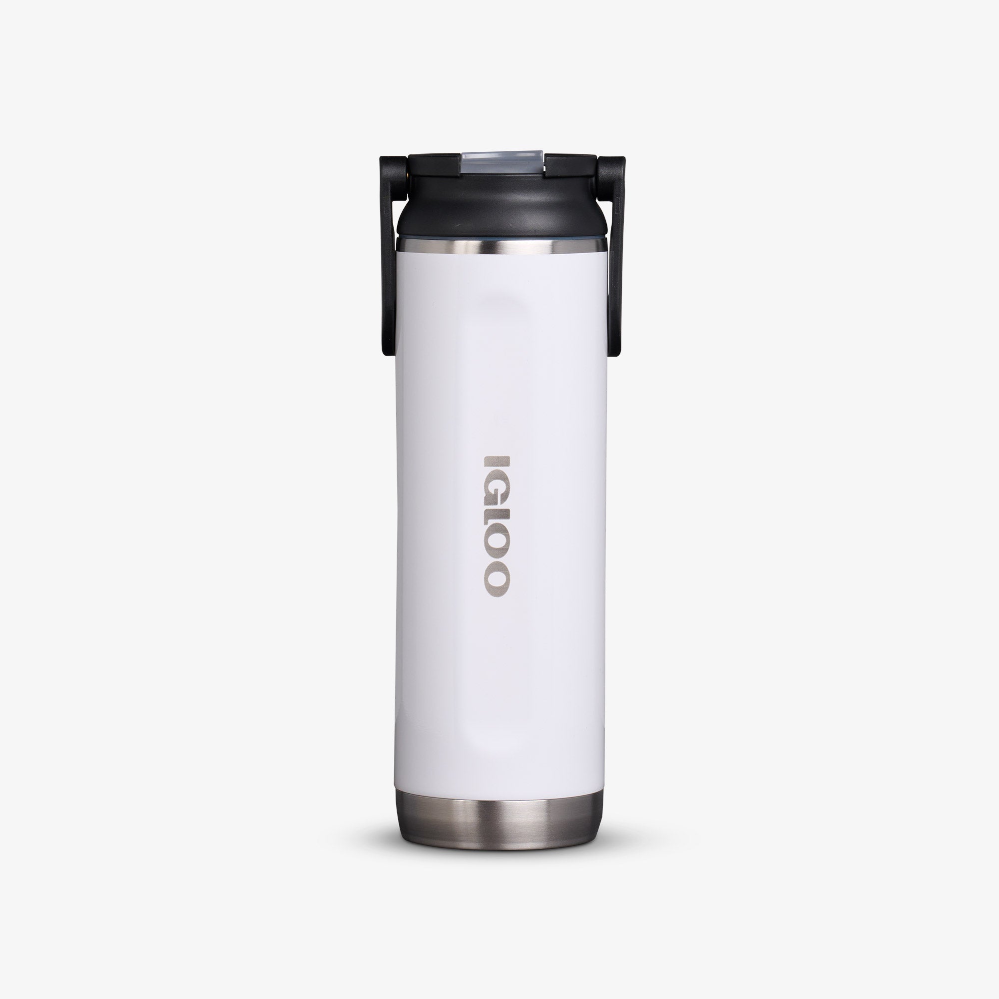 20 Oz Sport Sipper Bottle B0 - Gloss White - Front View