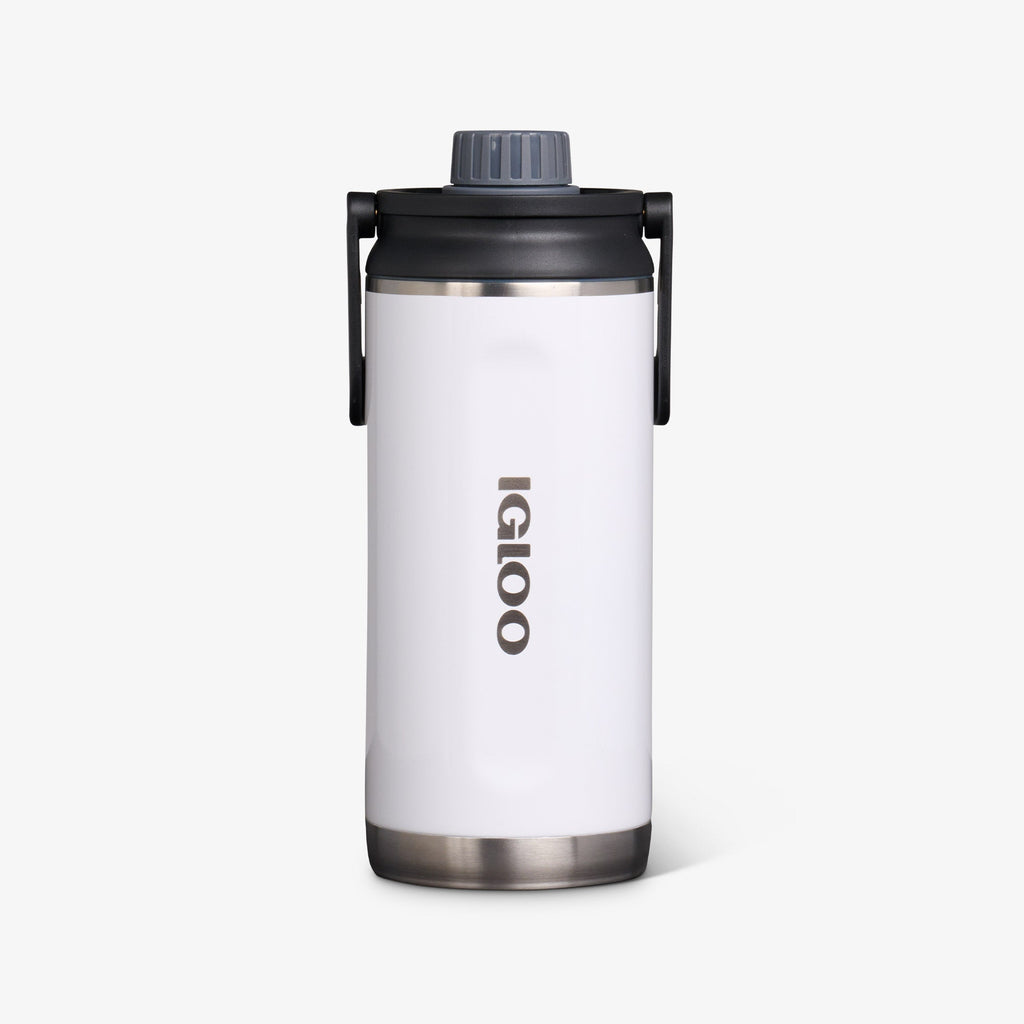 36 Oz Twist ‘n’ Chug Bottle W1 - Gloss White - Front View