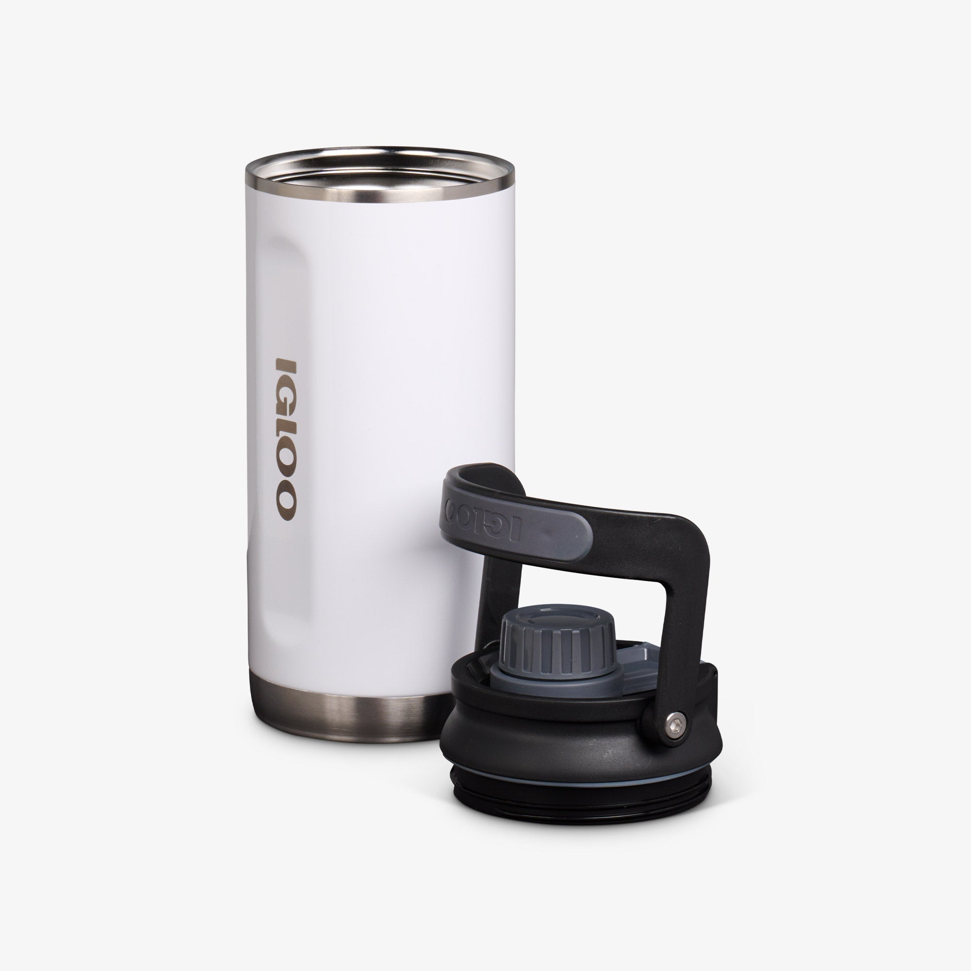36 Oz Twist ‘n’ Chug Bottle W1 - Gloss White - Open View