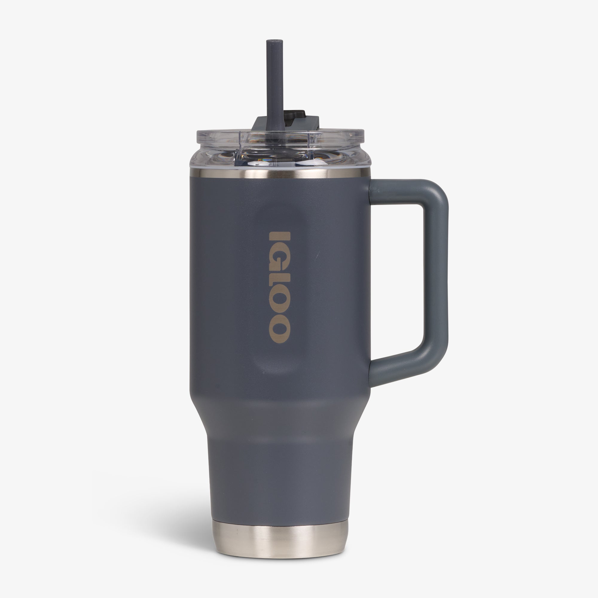 32 Oz Flip ‘n’ Sip Travel Mug M0 - Carbonite - Carbonite - Custom - Strap View