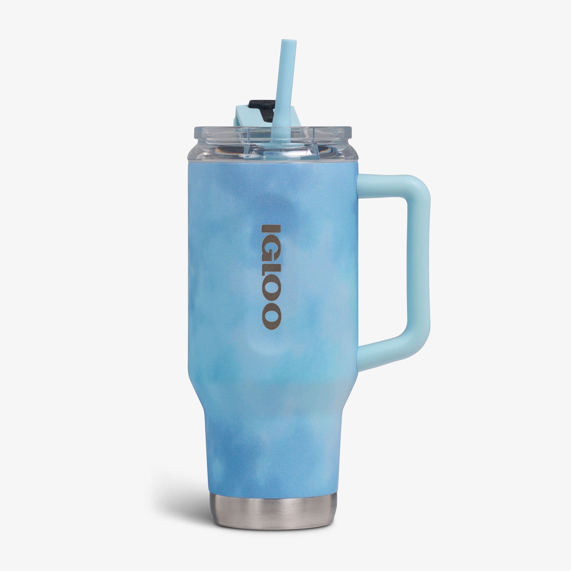 32 Oz Flip ‘n’ Sip Travel Mug M0 - Cloud Powder Blue - Front View