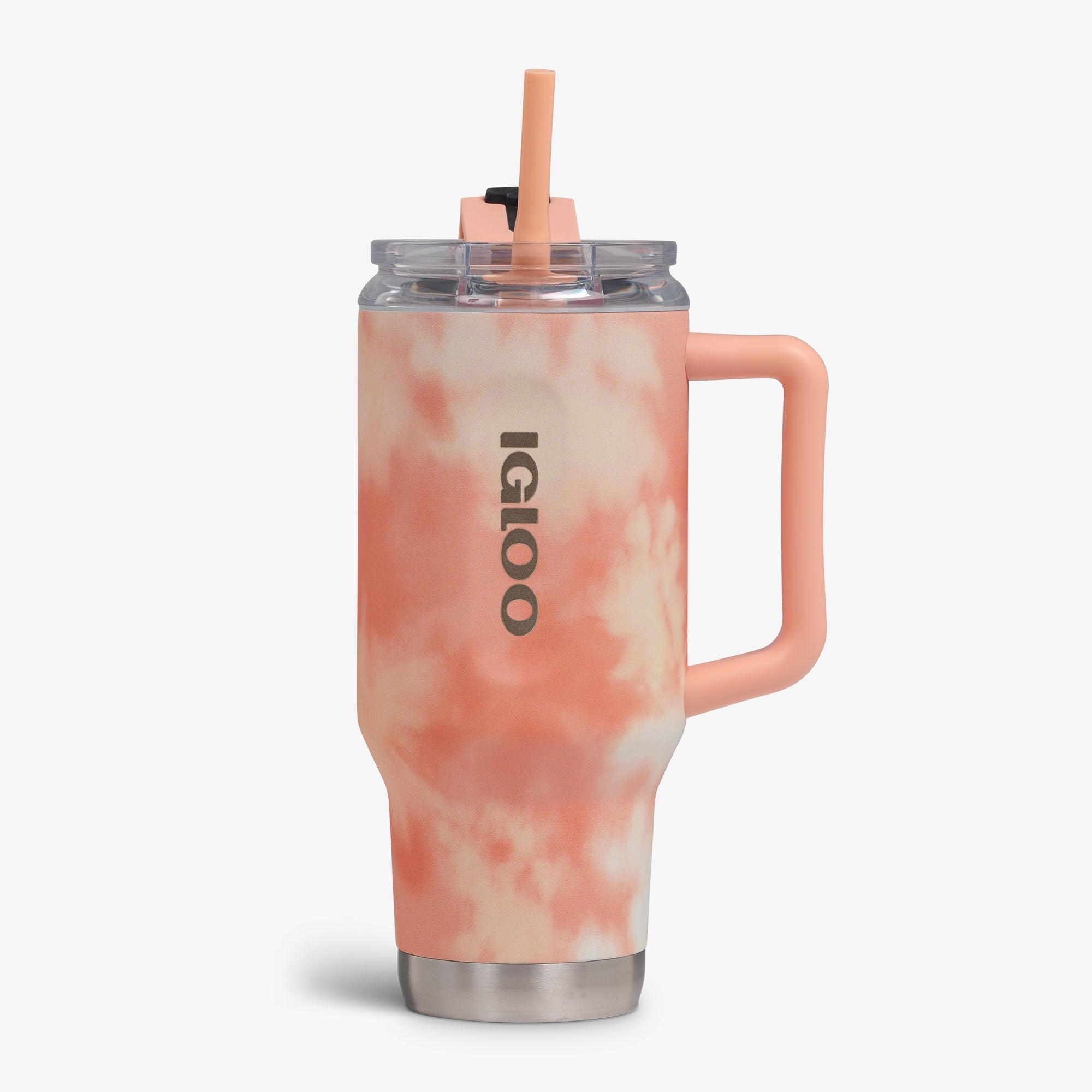 32 Oz Flip ‘n’ Sip Travel Mug M0 - Cloud Apricot - Front View