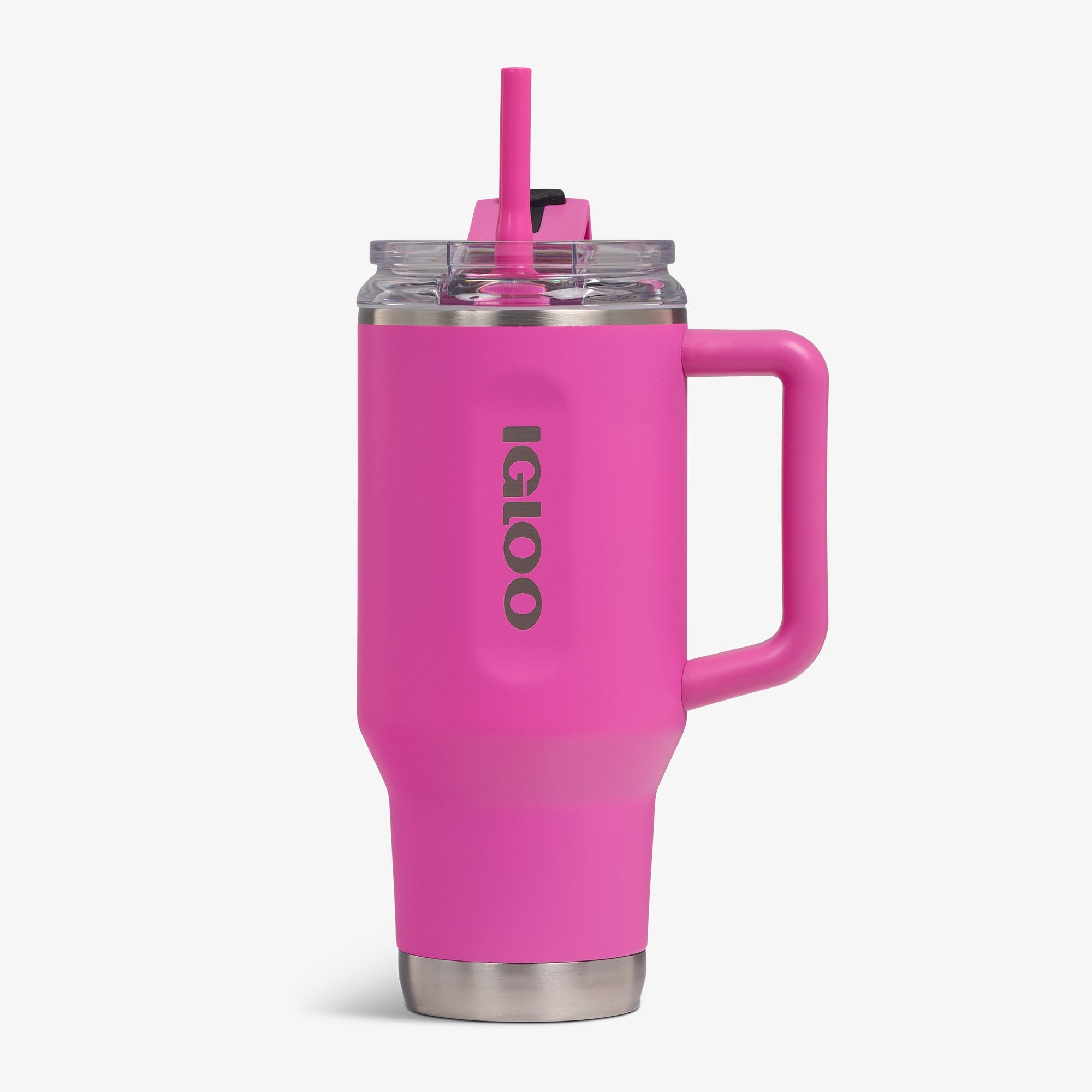 32 Oz Flip ‘n’ Sip Travel Mug M0 - Pink Fizz - Pink Fizz - Custom - Front View