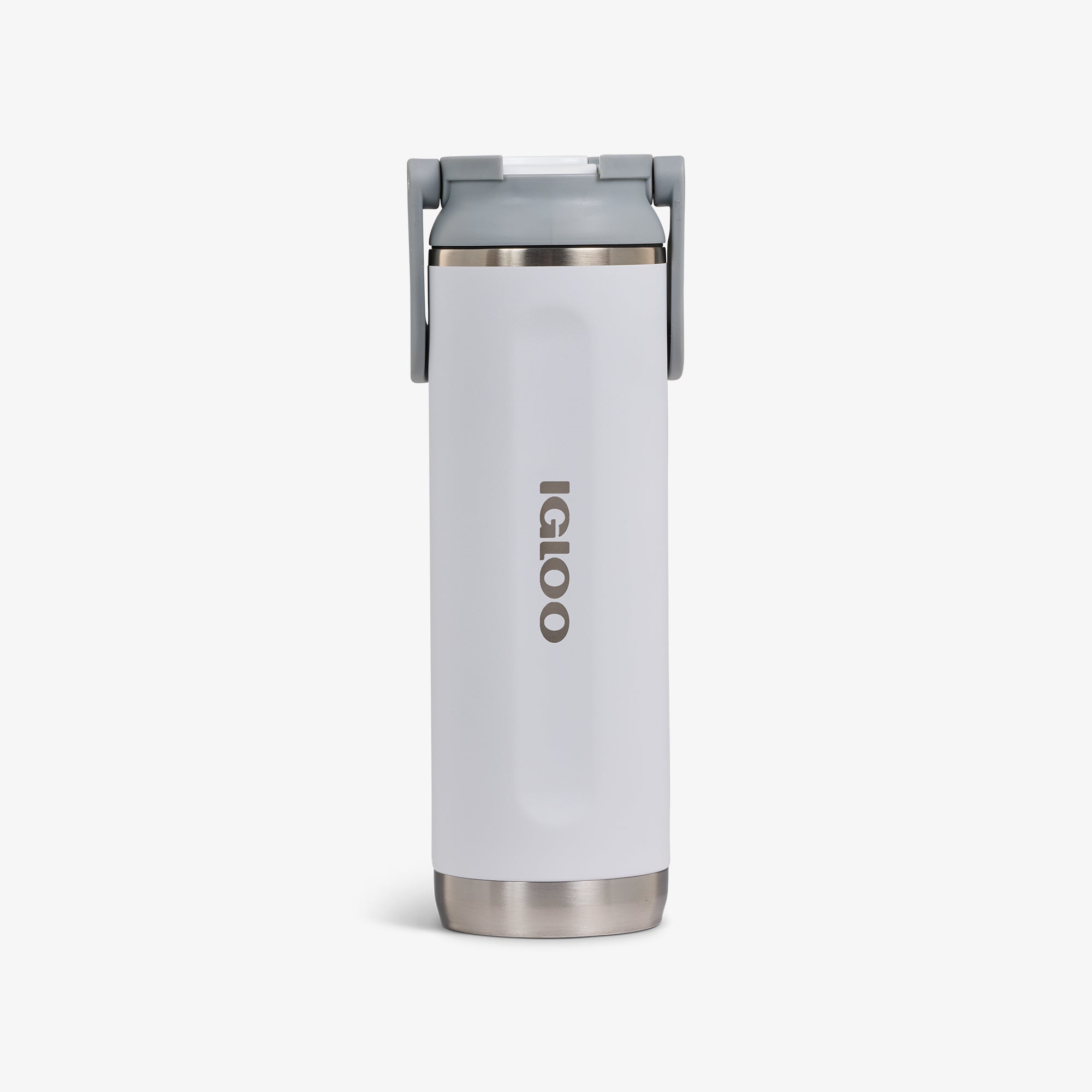 20 Oz Sport Sipper Bottle B0 - White - Front View