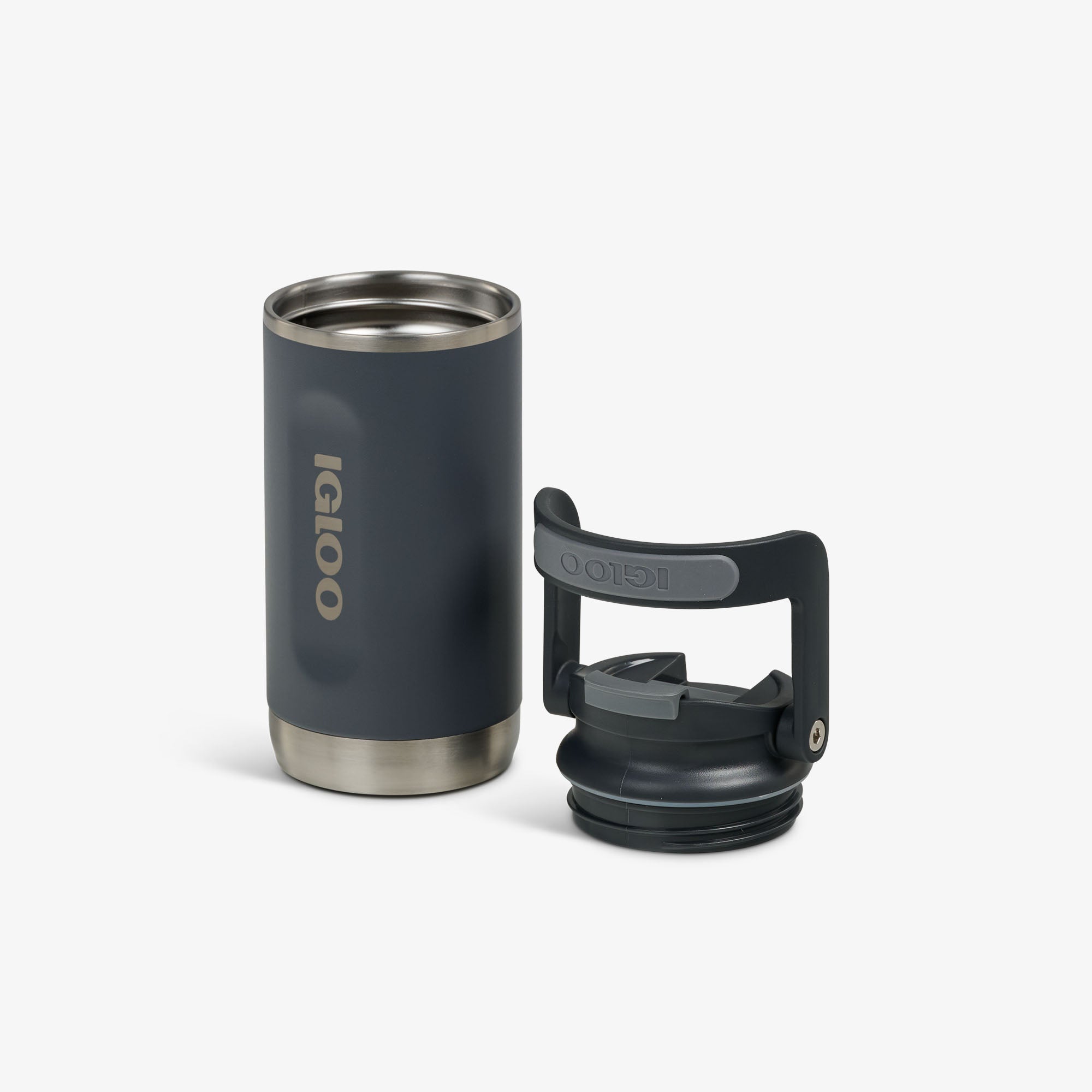 12 Oz Flip ‘n’ Sip Tumbler D3 - Carbonite - Open View