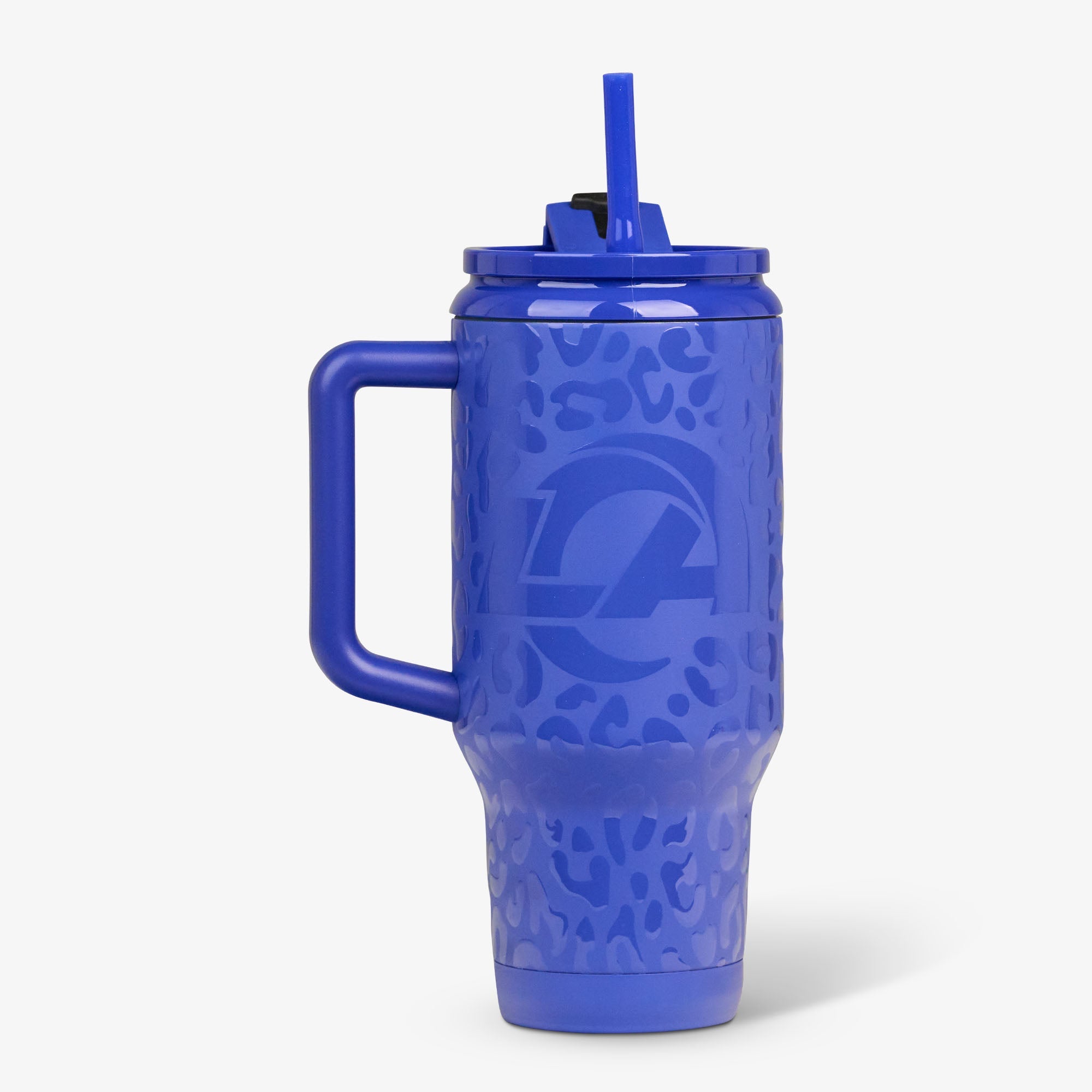 NFL 32 Oz Leopard Flip ‘n’ Sip Travel Mug O8 - Rams - Product View