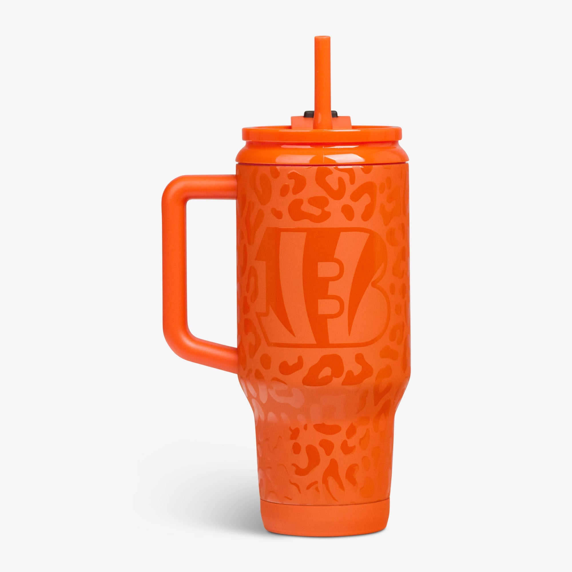 NFL 32 Oz Leopard Flip ‘n’ Sip Travel Mug O8 - Bengals - Product View