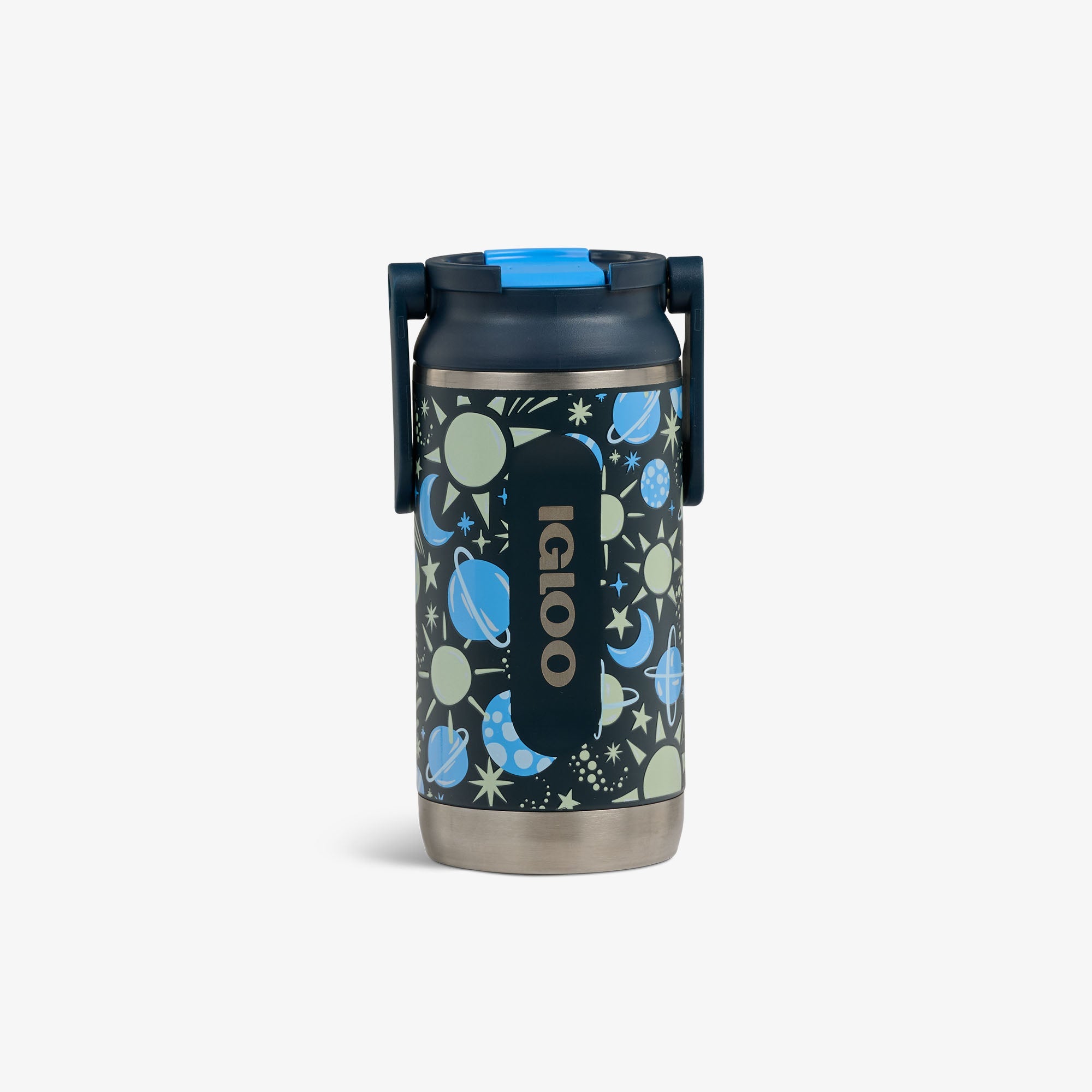 Kids Lunch Glow 12 Oz Sipper Bottle K3 - Cosmic Glow - Front View